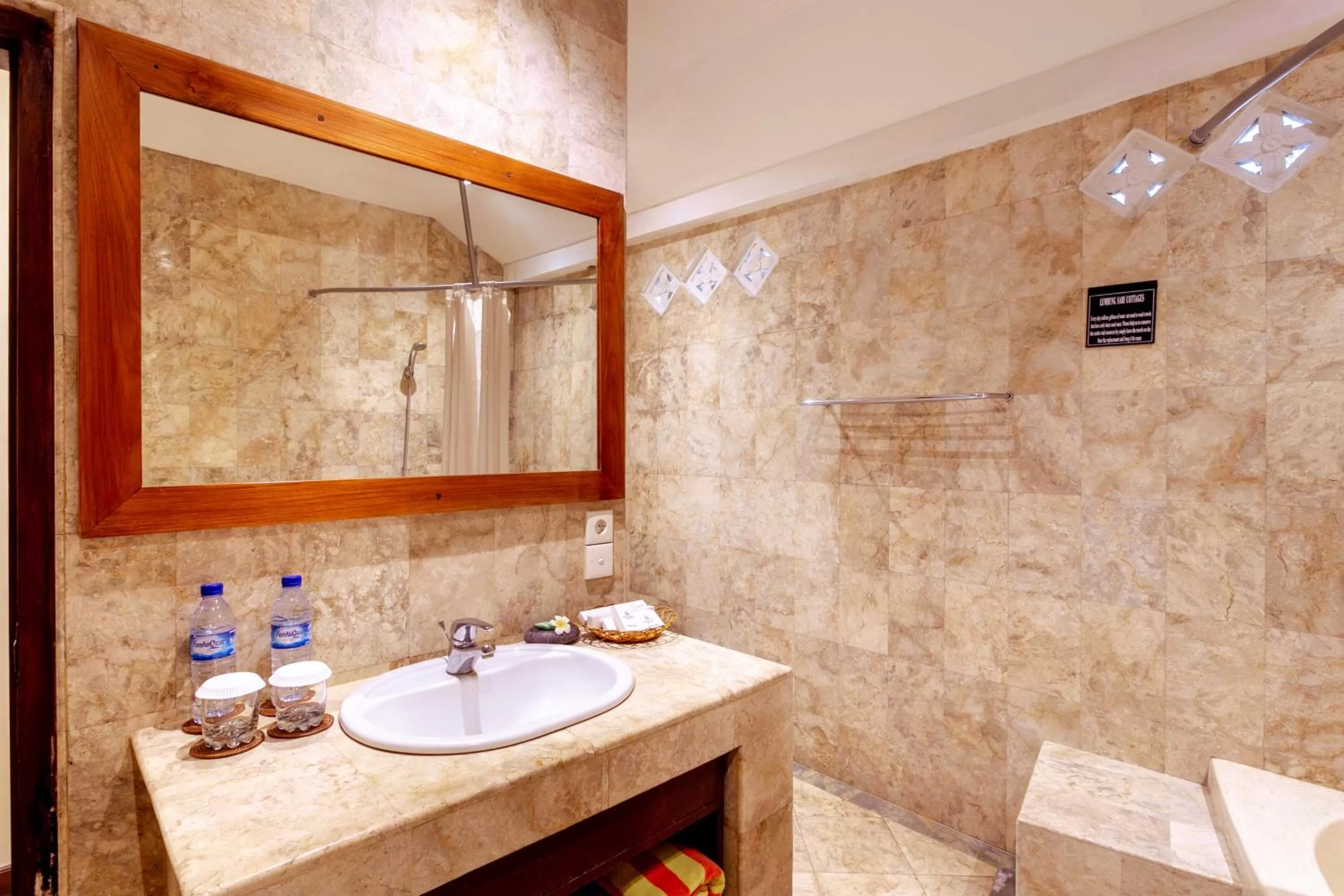 Bathroom in Lumbung Sari Ubud Hotel - CHSE Certified