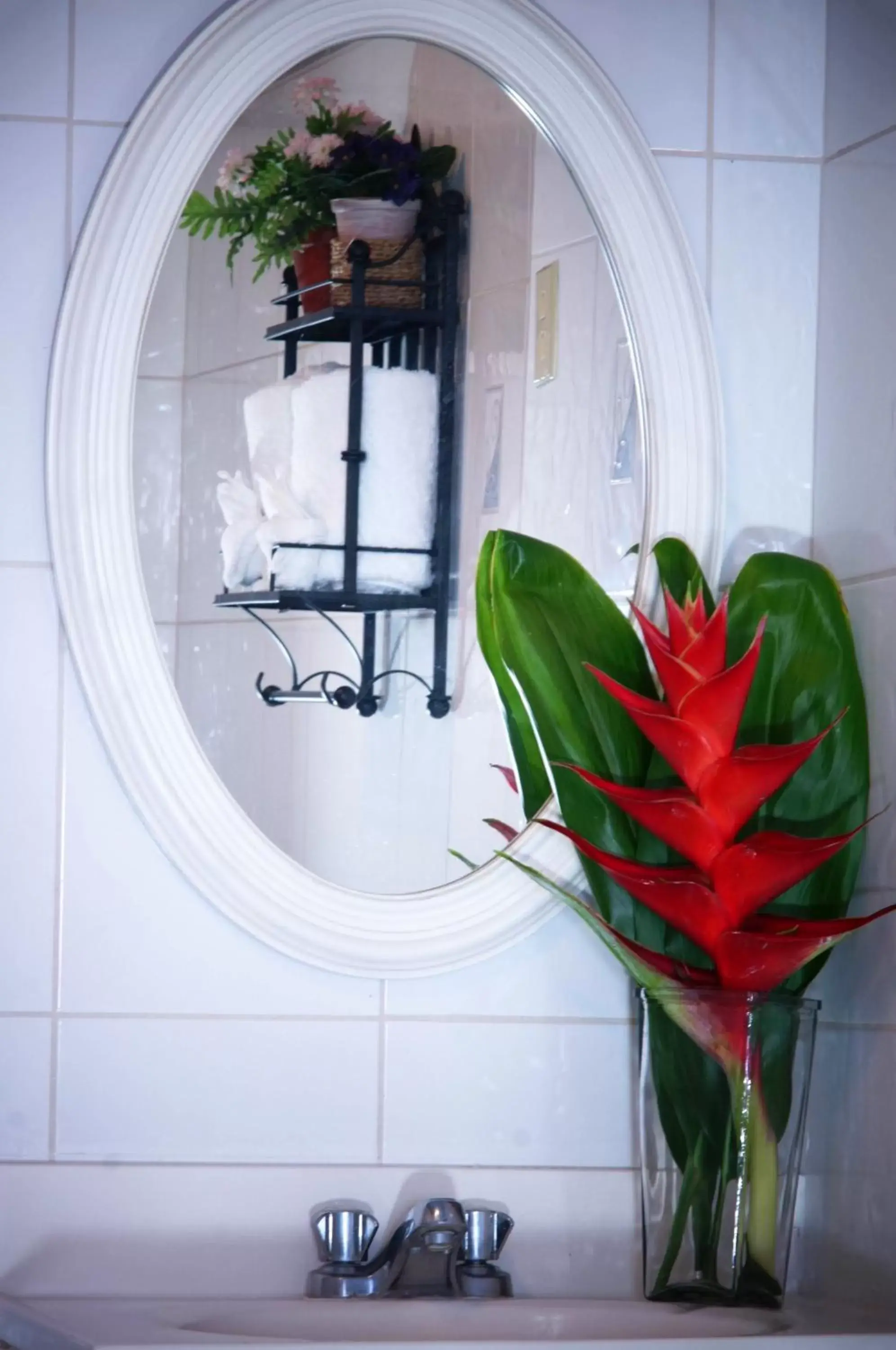 Decorative detail, Bathroom in Hotel Tim Bamboo