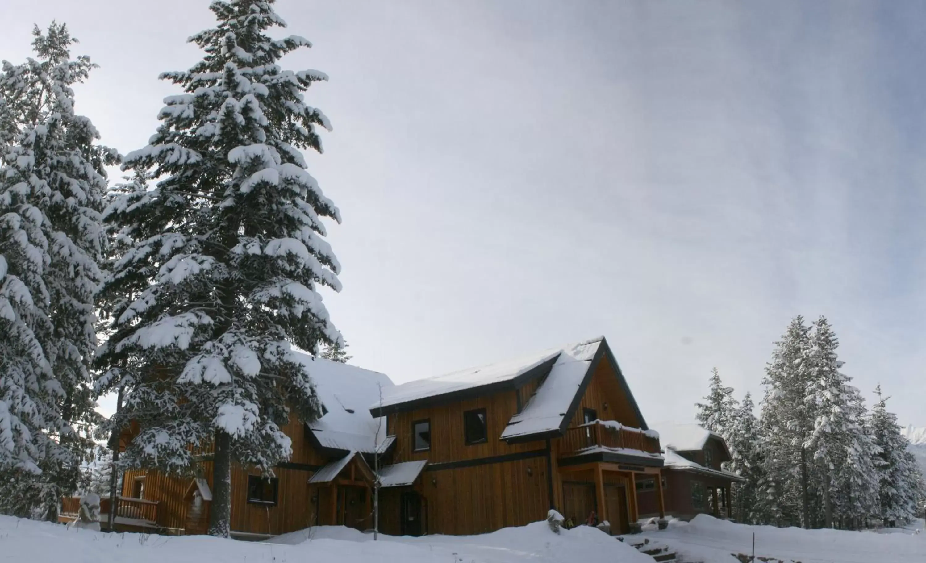 Facade/entrance, Winter in Canyon Ridge Lodge