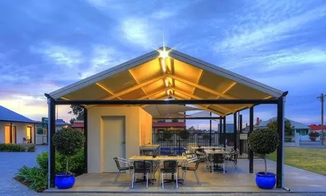 Patio in Red Earth Motel