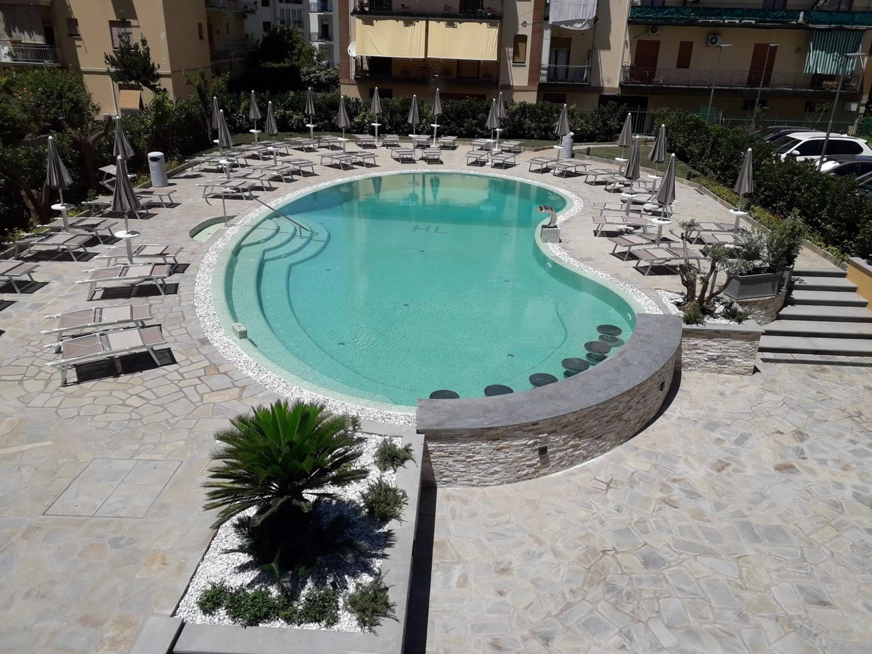 Pool view in Hotel Leone