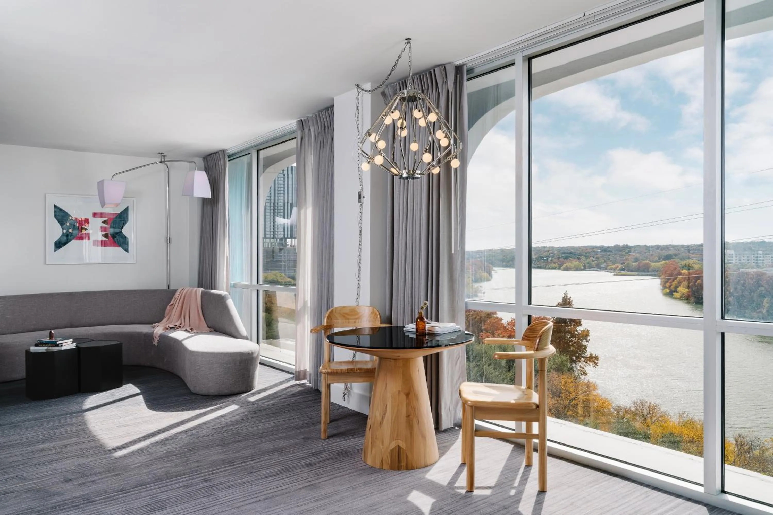 Seating area in The LINE Austin