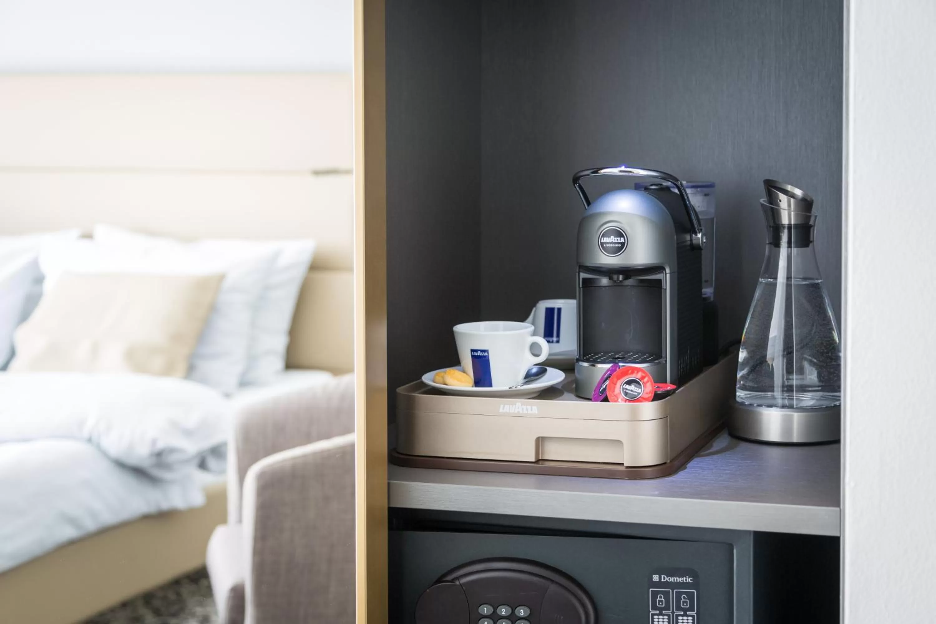 Coffee/tea facilities, Bed in Hotel Santo