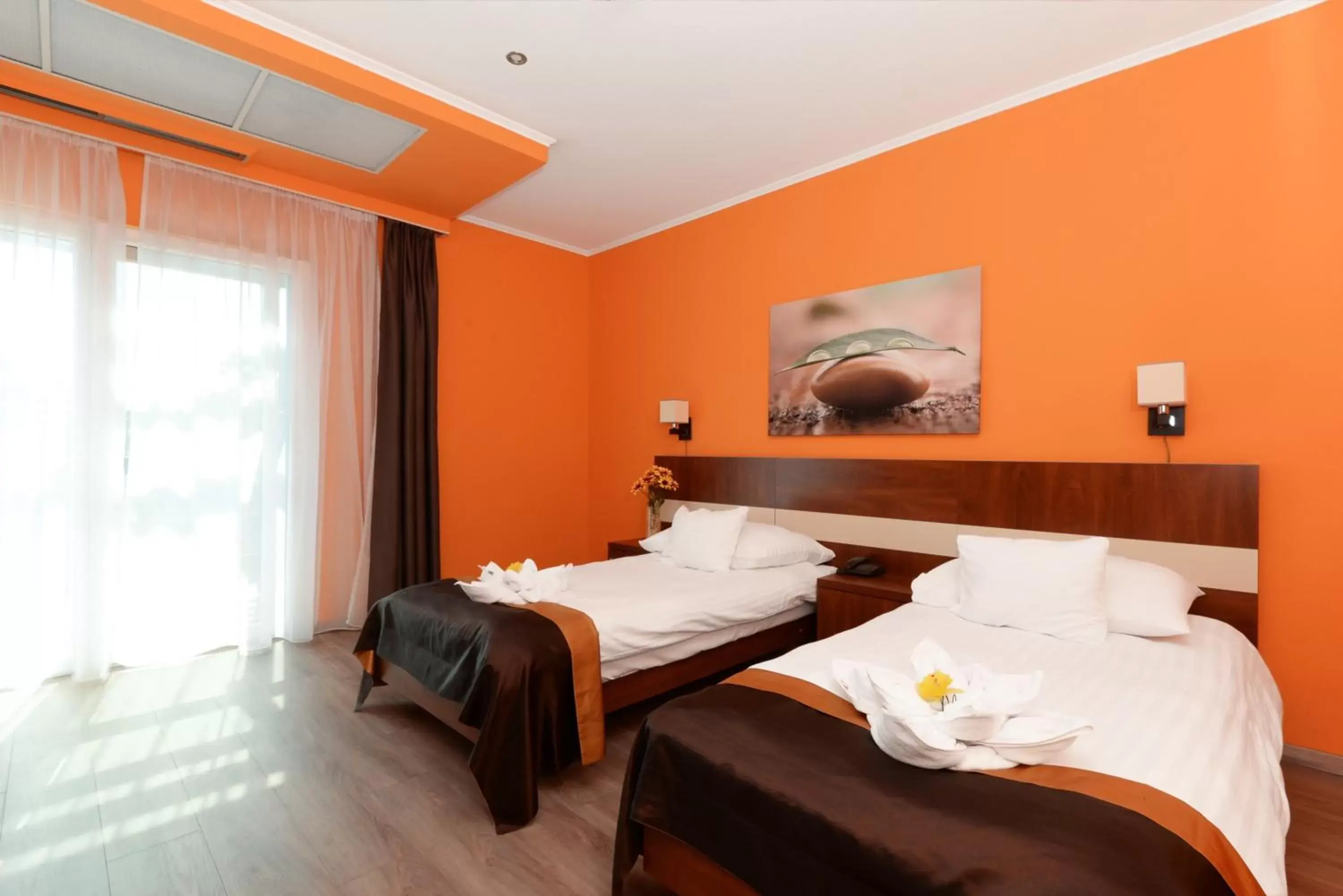 Bed, Room Photo in Holiday Beach Budapest Wellness Hotel with Sauna Park