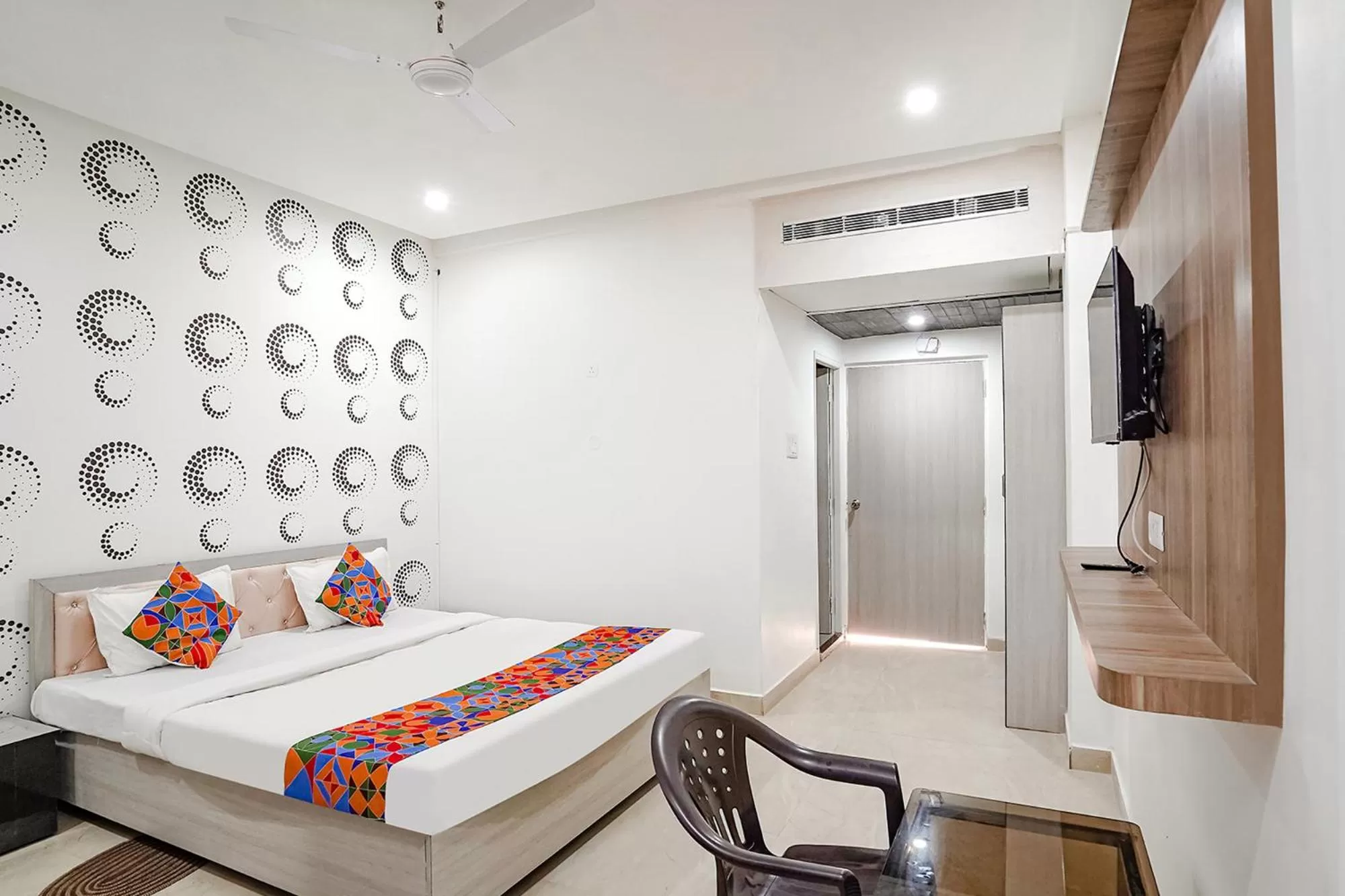 Bed in FabHotel Siddhi