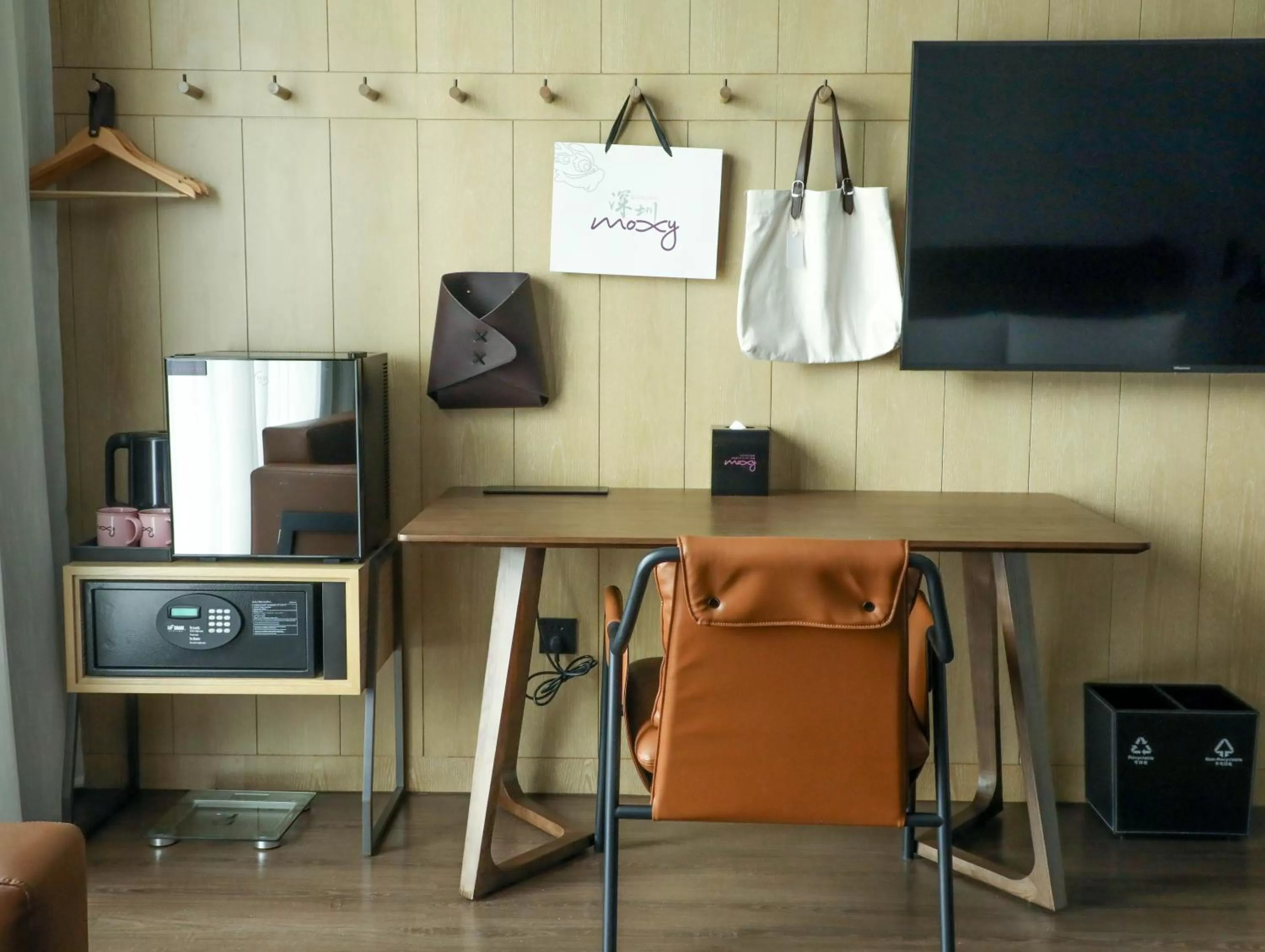 Seating area in Moxy Shenzhen North Station