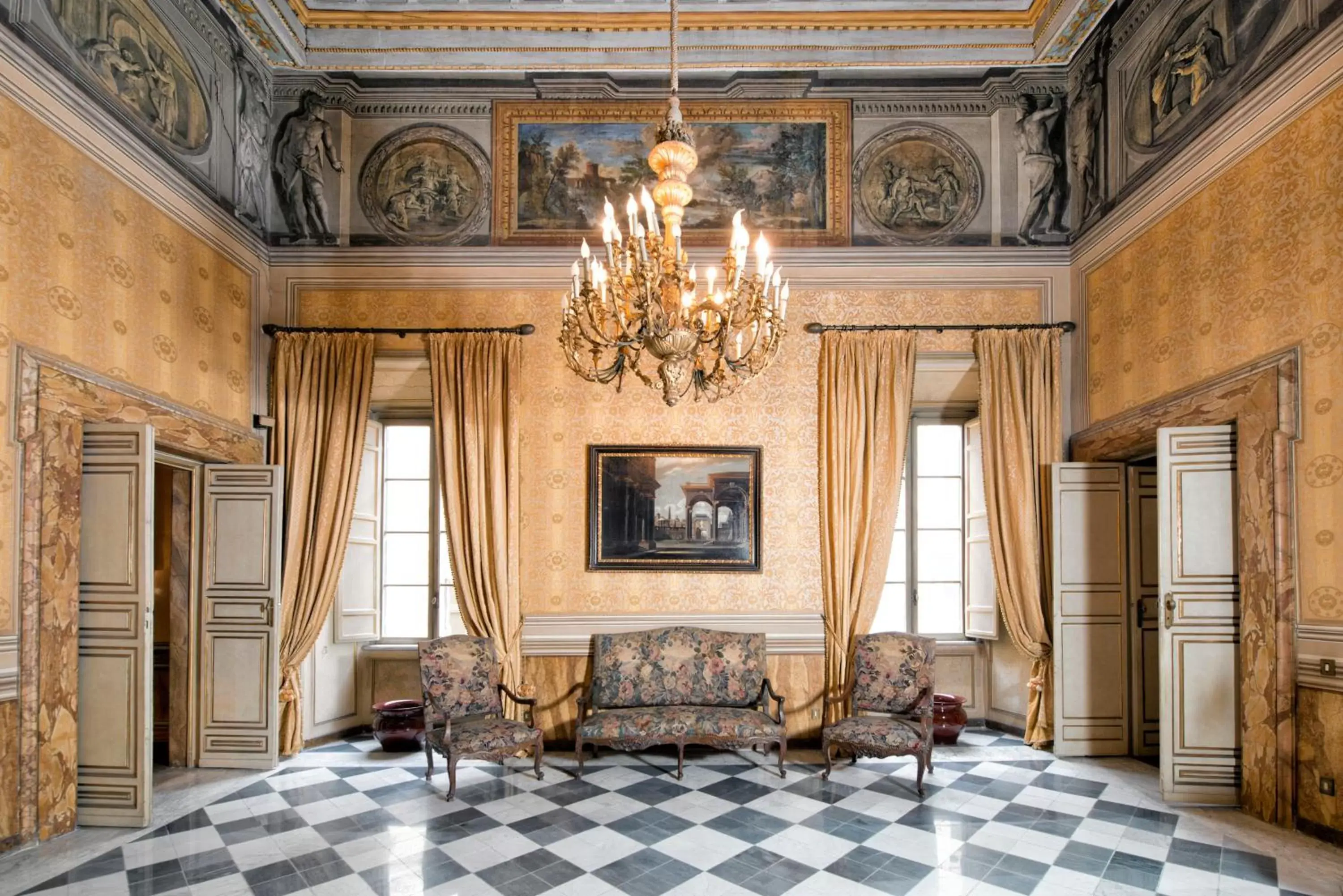 Communal lounge/ TV room, Seating Area in Residenza Ruspoli Bonaparte