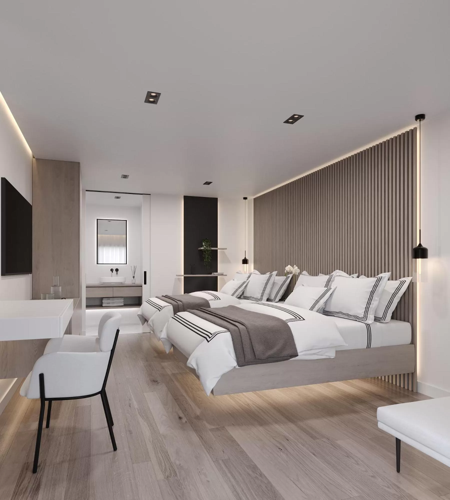 Bed in the Vietta Hotel