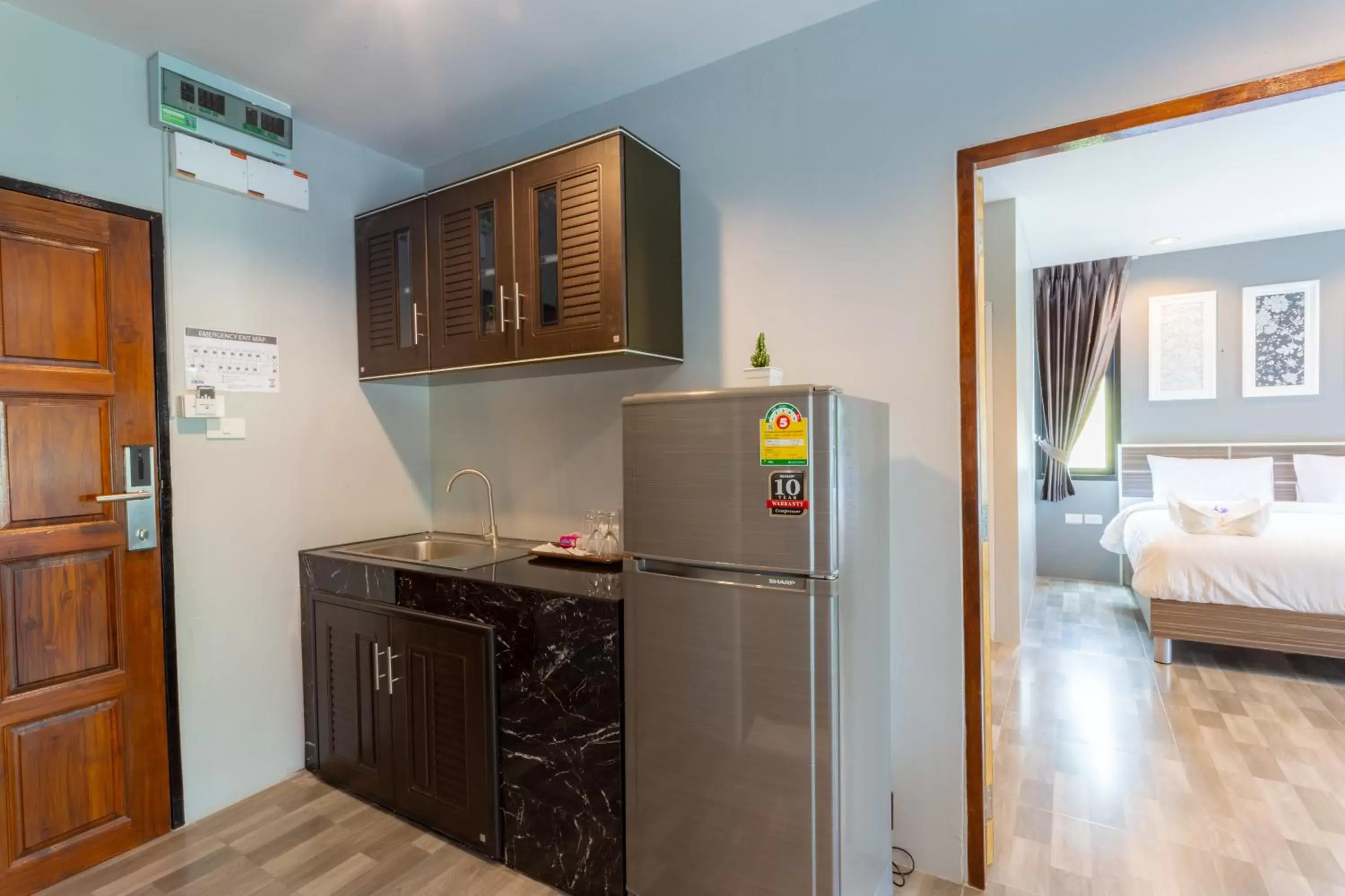 Kitchen or kitchenette, Bed in Grand Inter Hotel Kitchen or kitchenette, Bed in Grand Inter Hotel