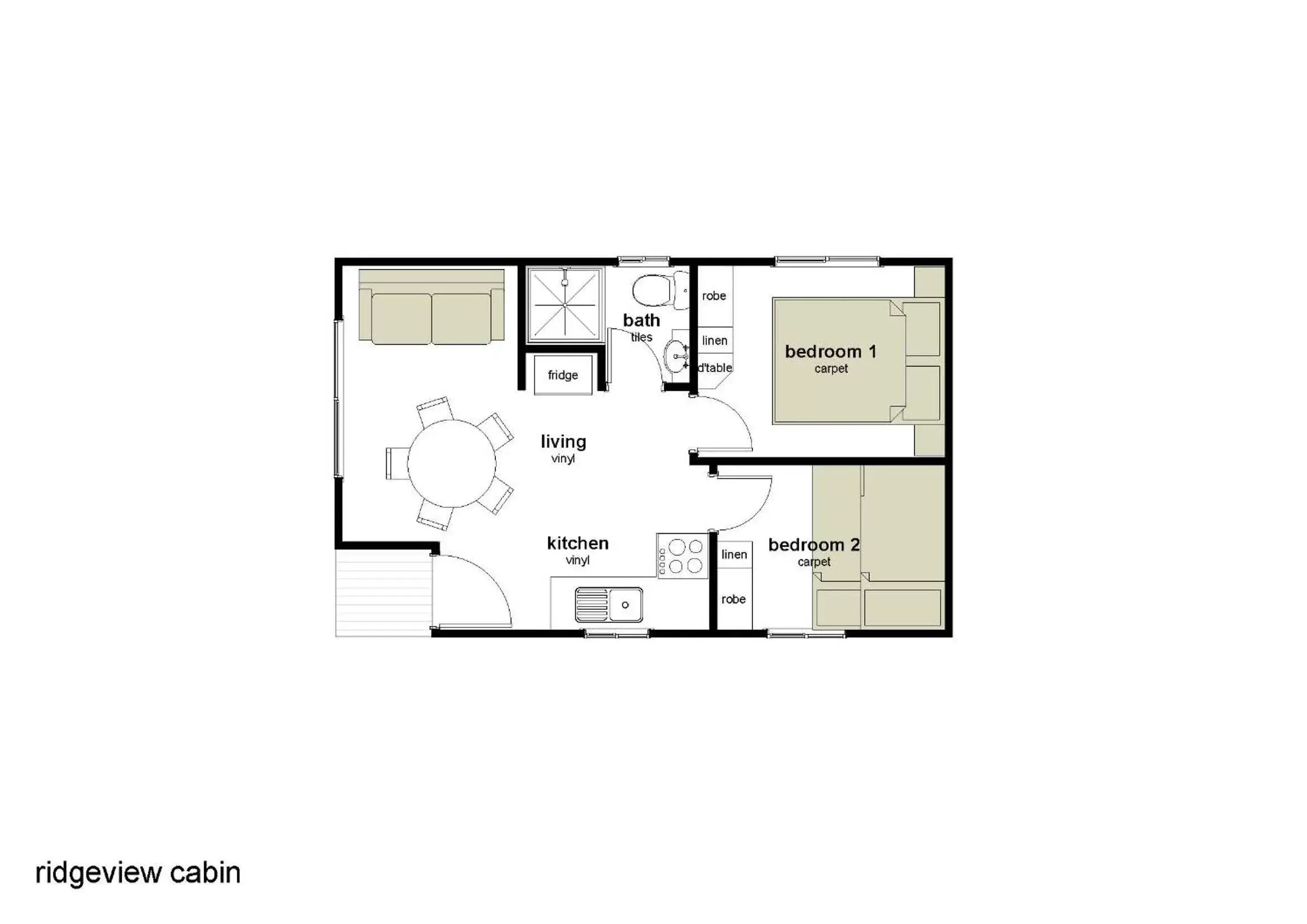 Floor Plan in Alivio Tourist Park Canberra