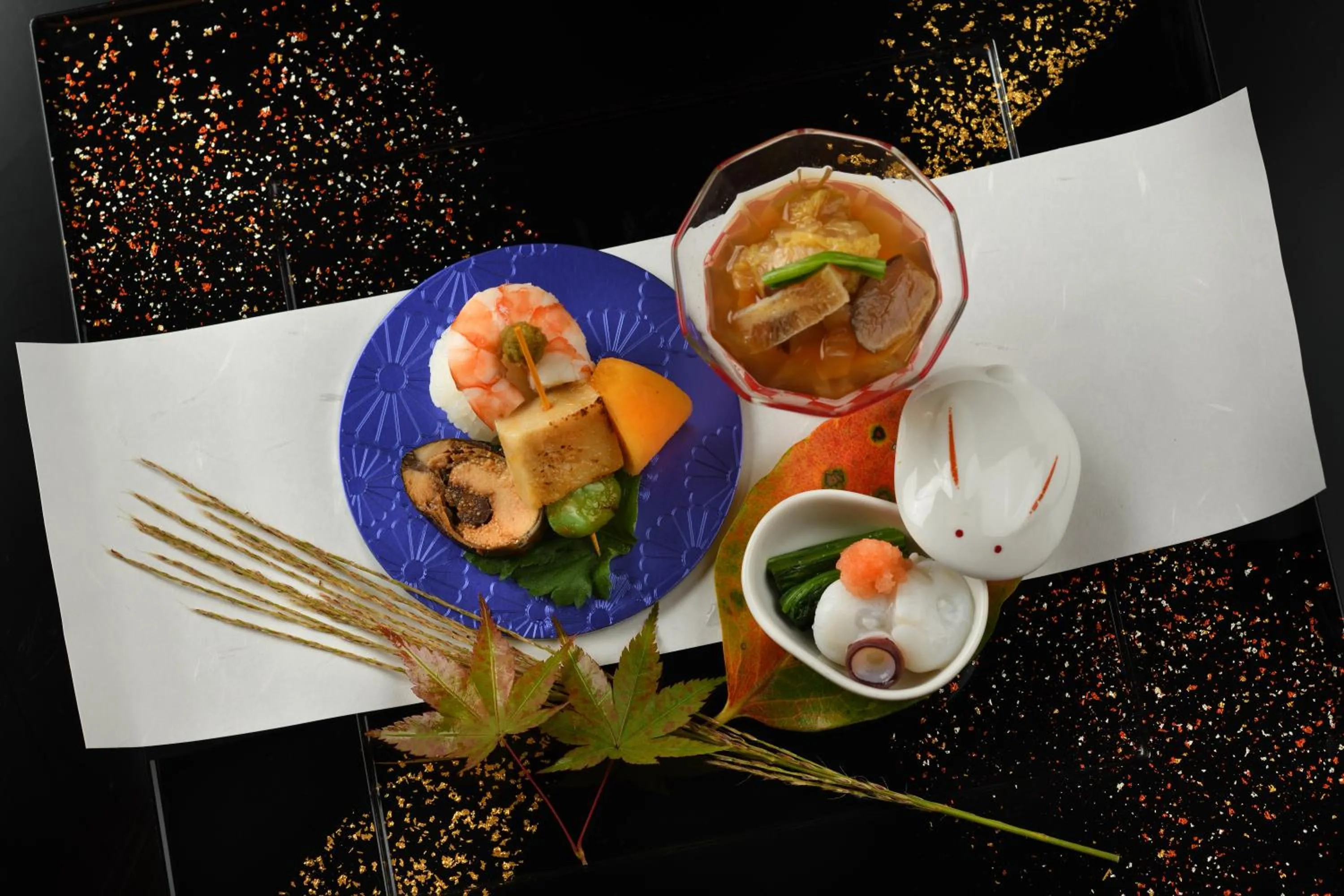 Food close-up in Hohoemino Kuyufu Tsuruya