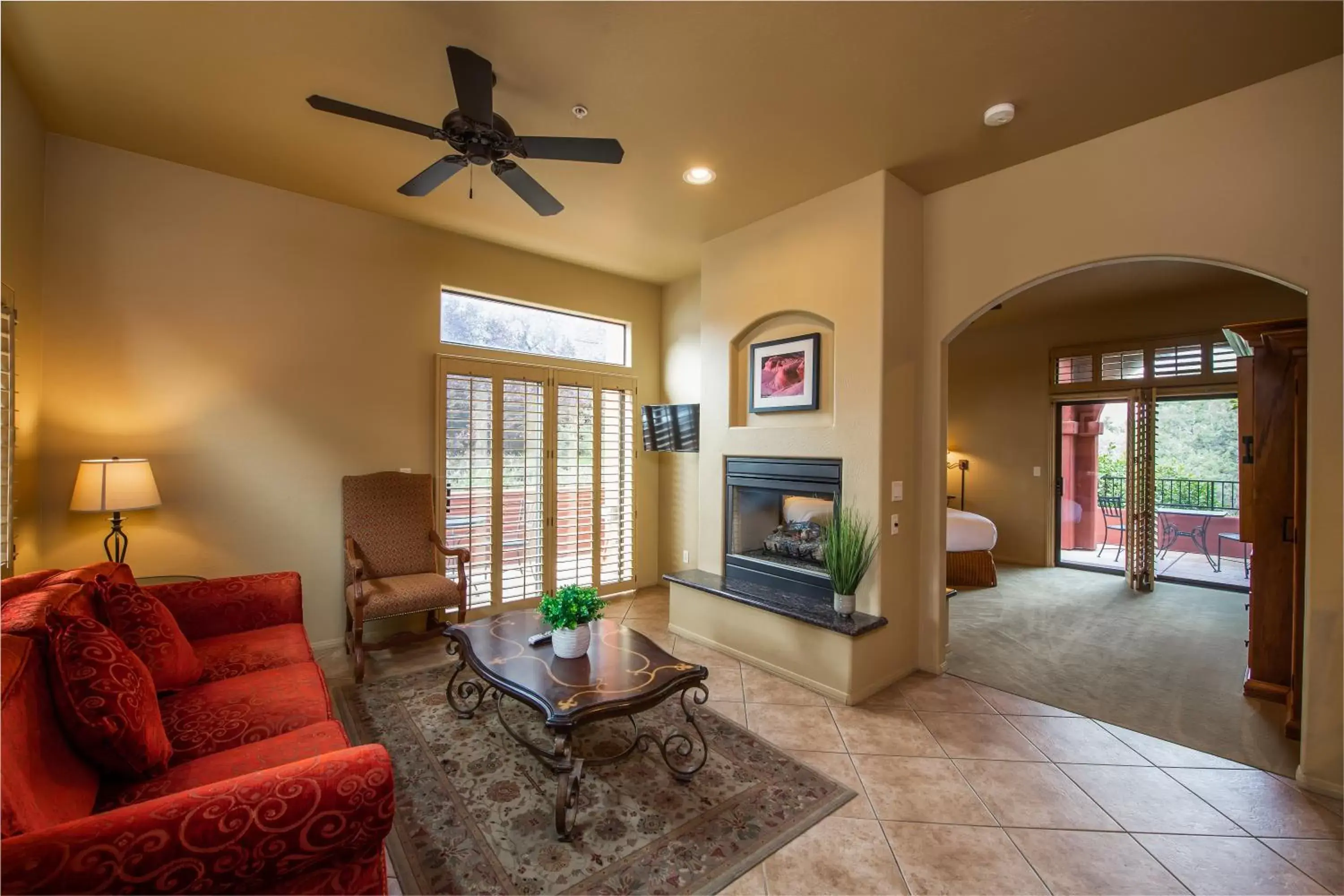 Living room, Seating Area in Las Posadas of Sedona