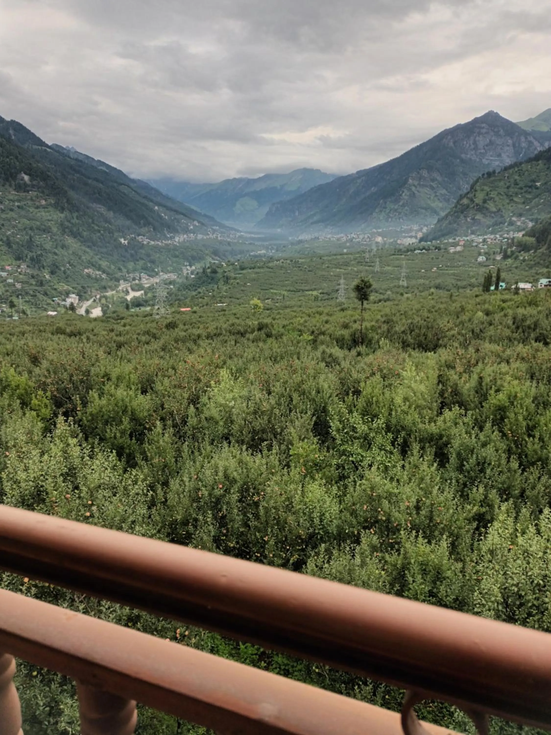 Mountain View in Sarthak Resorts-Reside in Nature with Best View, 9 kms from Mall Road Manali