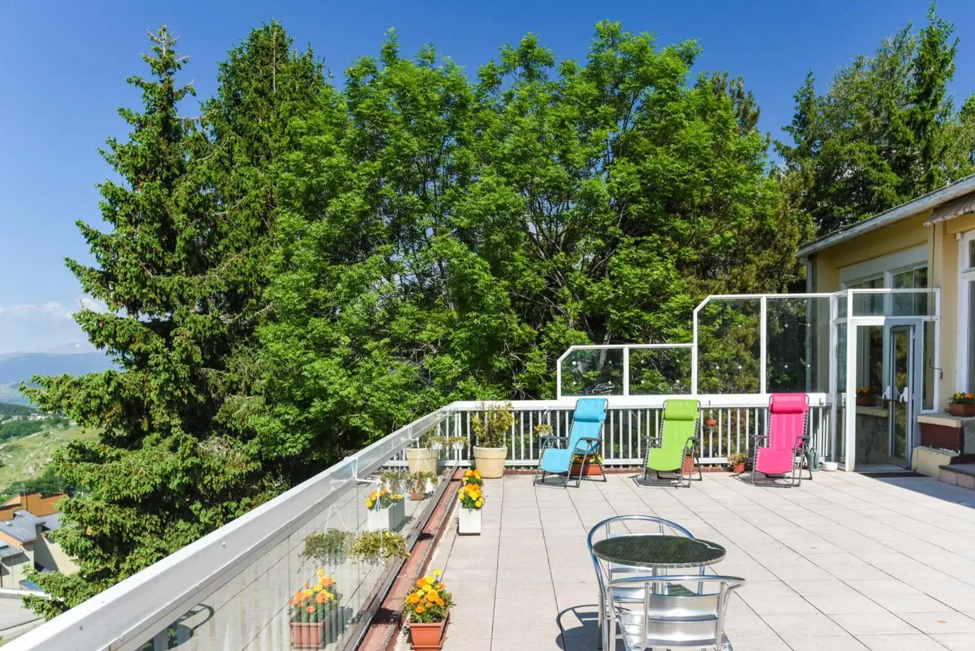 Solarium in Hotel des Pyrénées