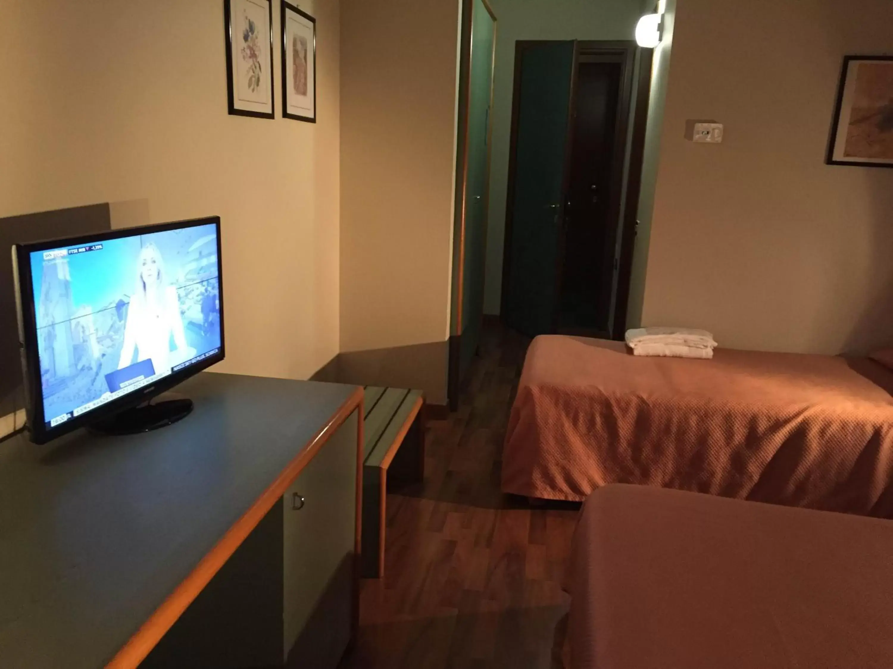 Bed, TV/Entertainment Center in Orzihotel