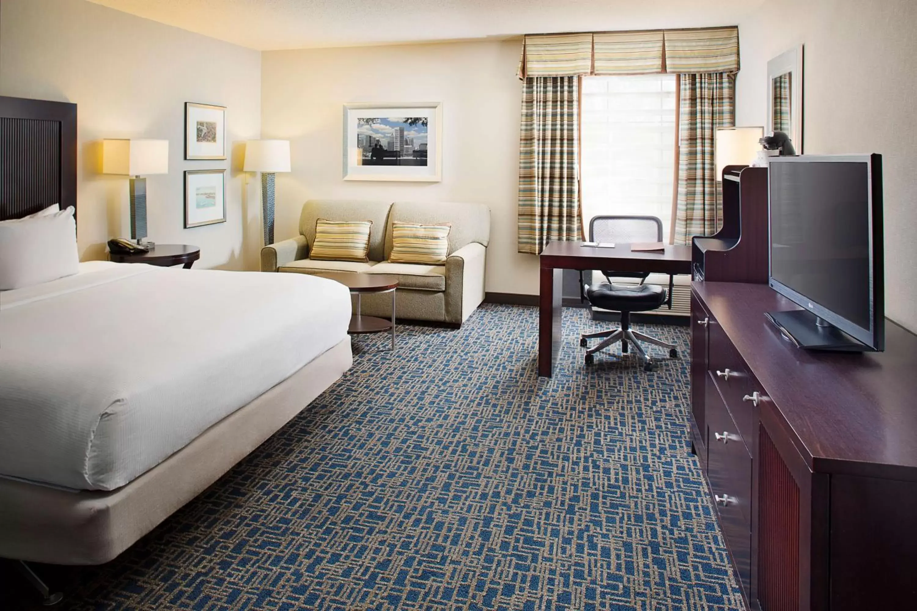 Living room, TV/Entertainment Center in DoubleTree by Hilton Baltimore - BWI Airport