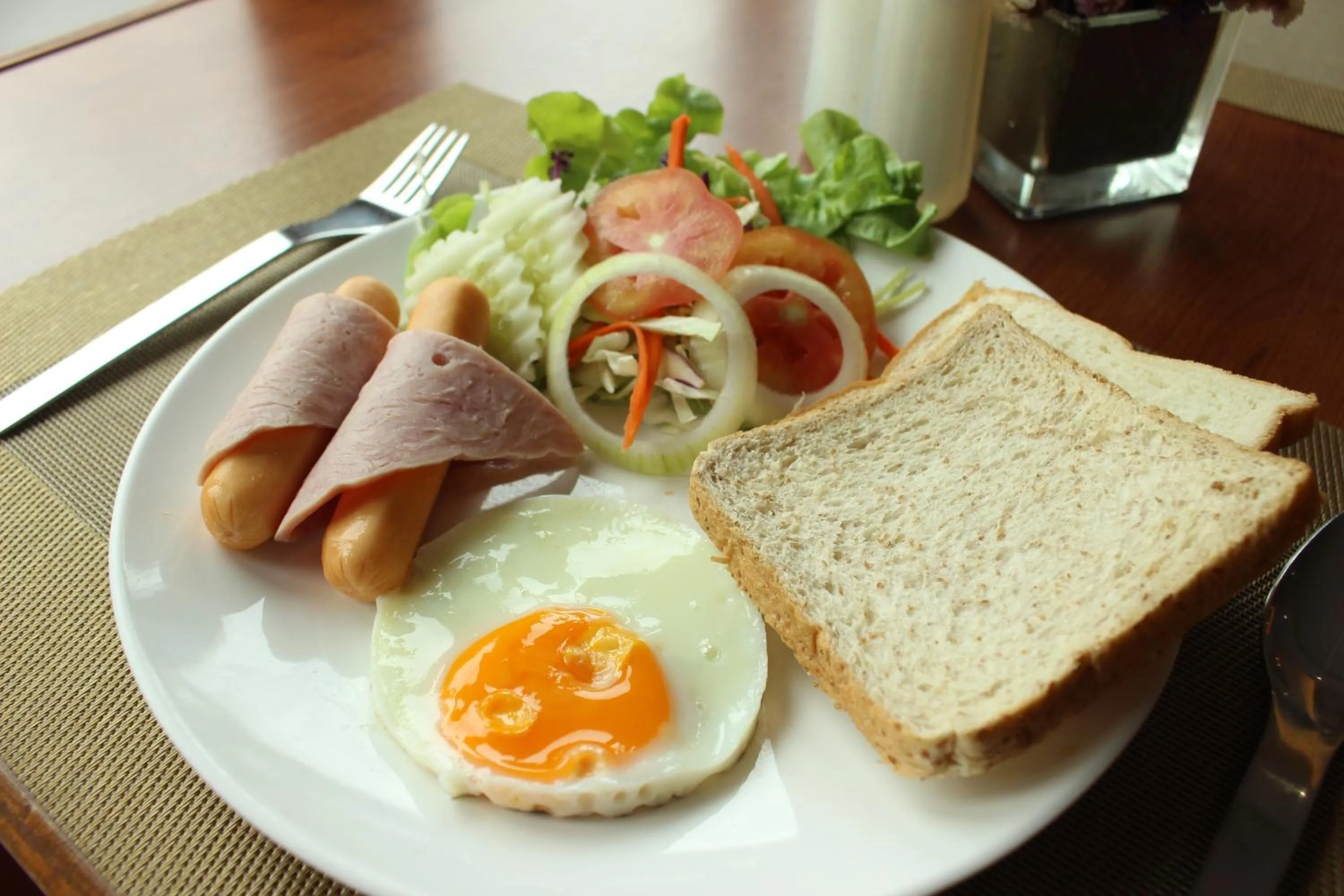 Food close-up in Suvarnabhumi Suite Hotel