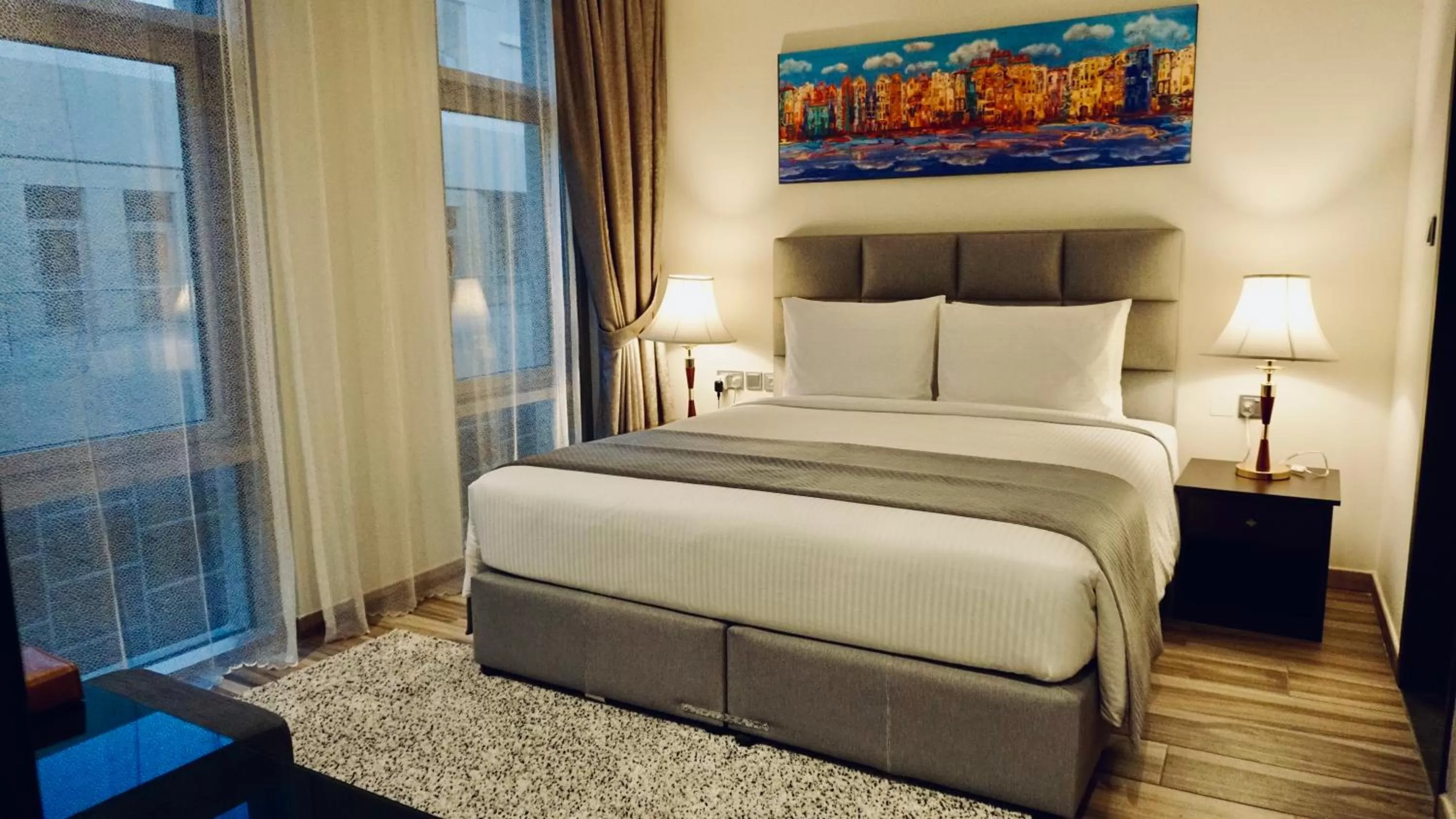 Shower, Bed in Al Kout Beach Hotel