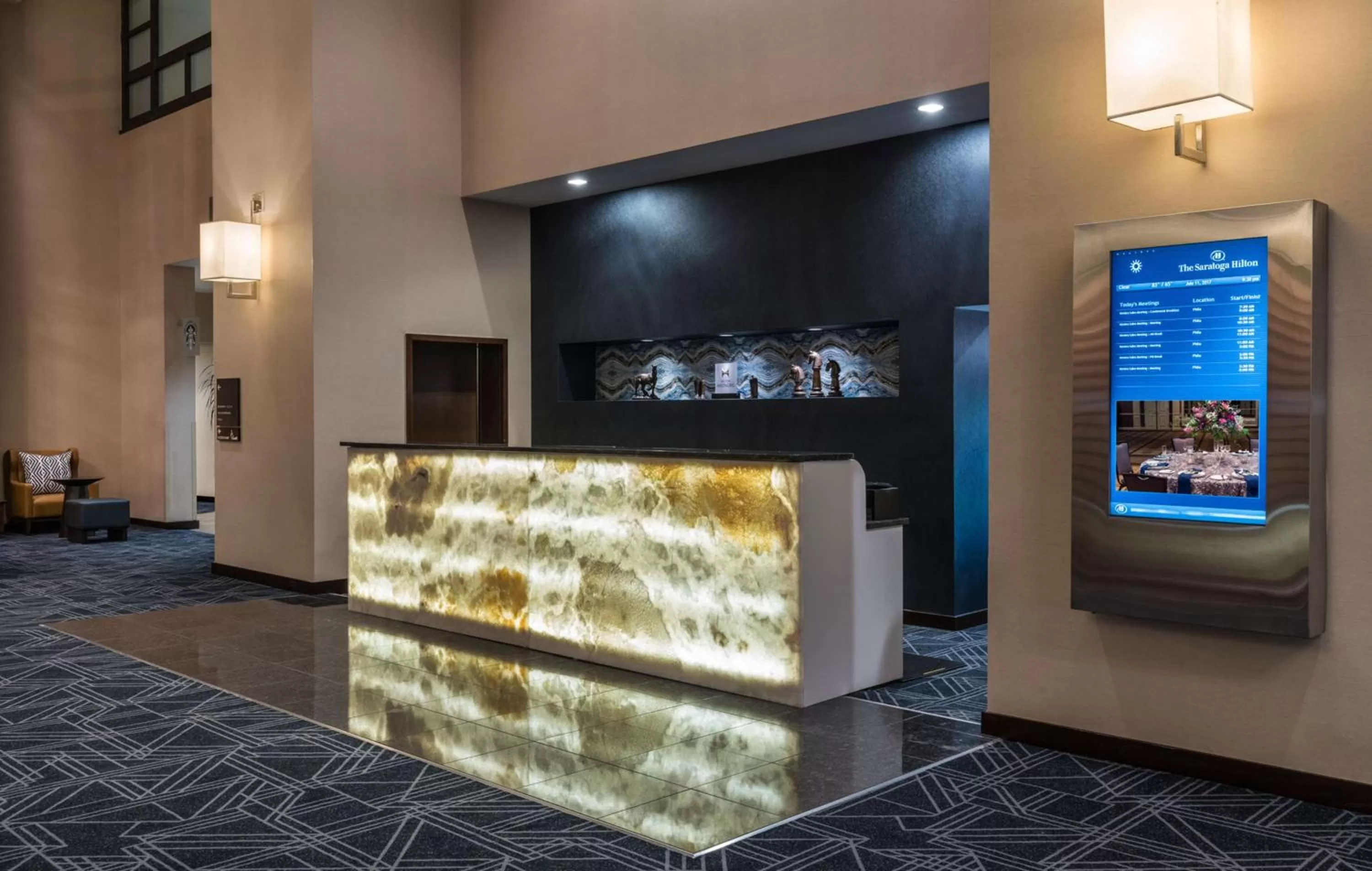 Lobby or reception in The Saratoga Hilton