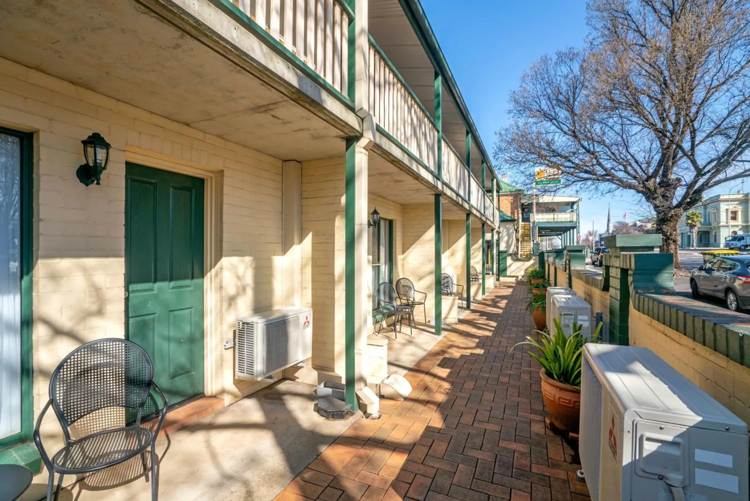 Patio in Town Square Motel