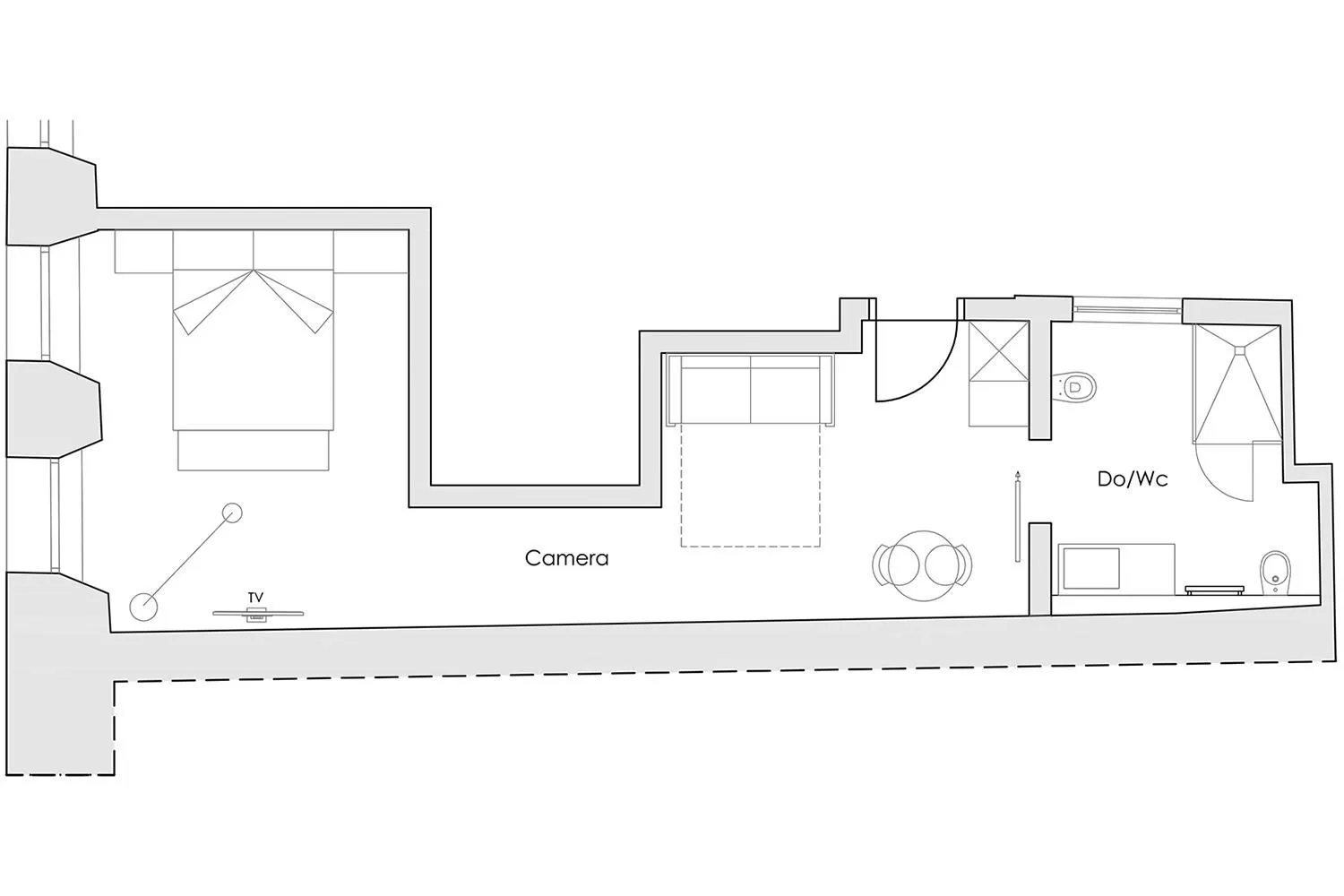 Floor plan in Arcadia Rooms