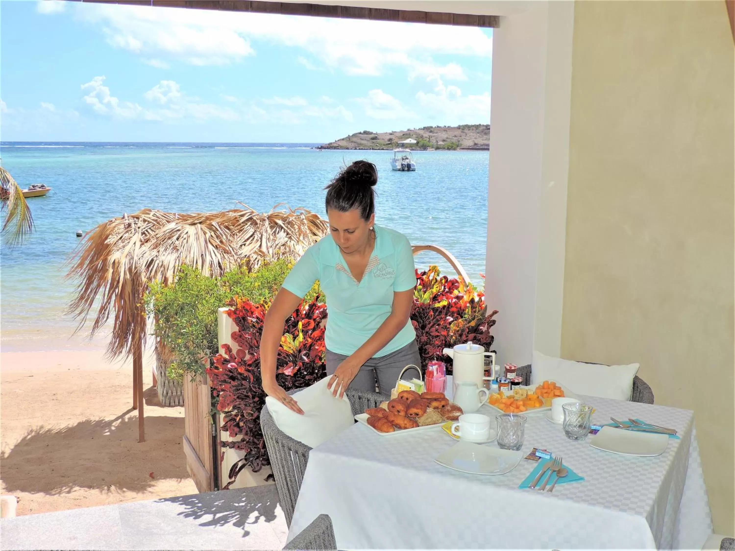 Patio in Hotel Les Ondines Sur La Plage