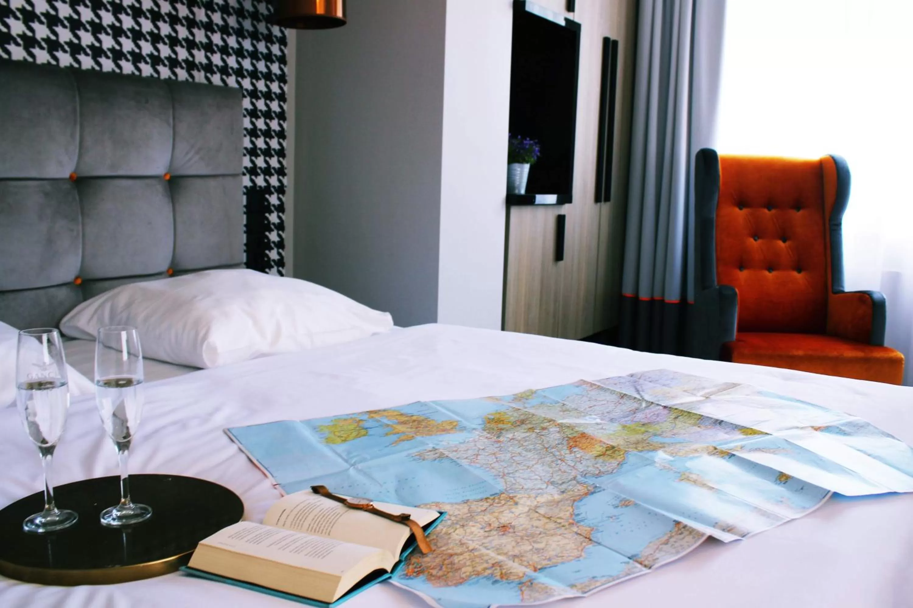 Bed in Hotel Pomarańczowa Plaża