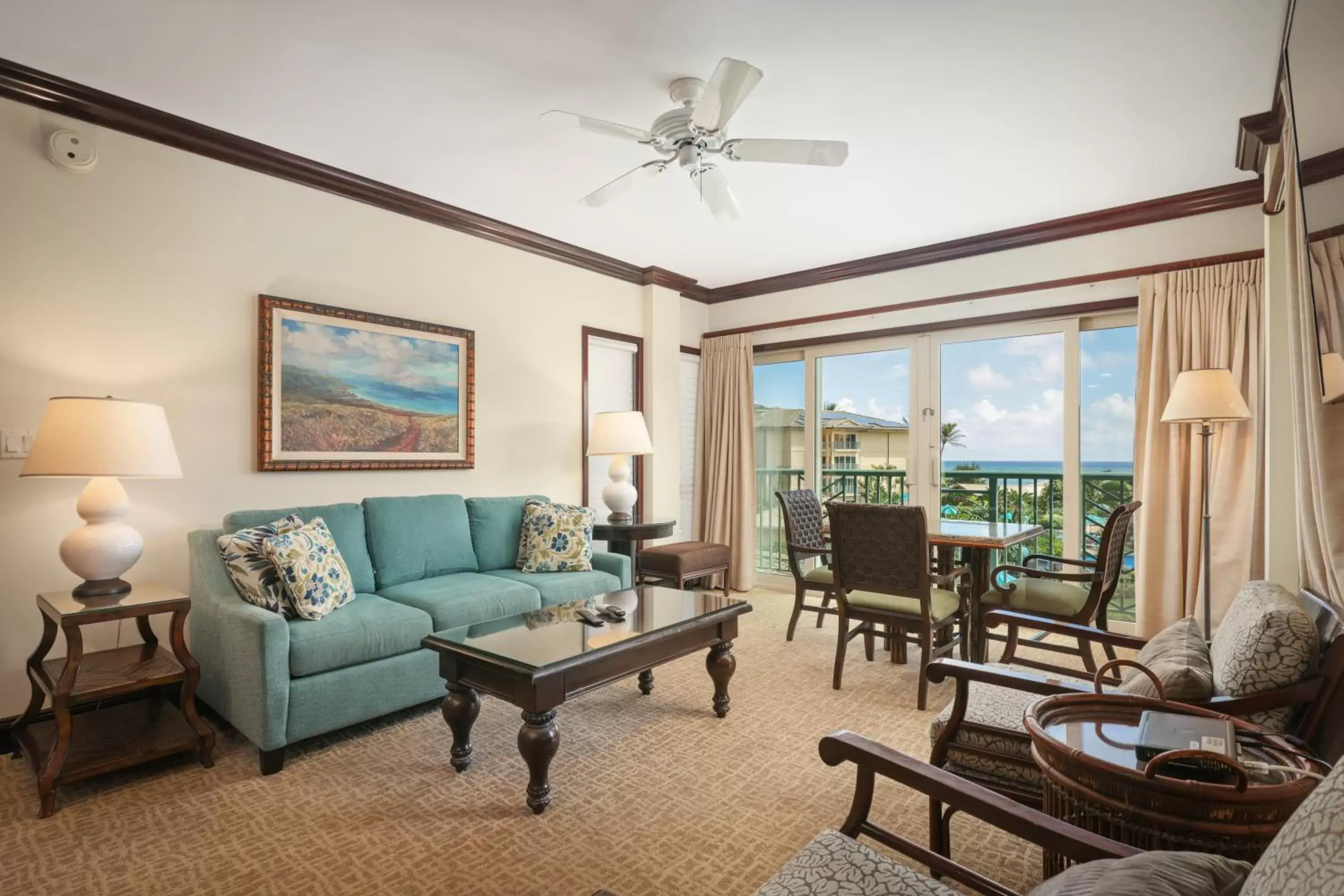 Living room, Seating Area in Waipouli Beach Resort & Spa Kauai By Outrigger