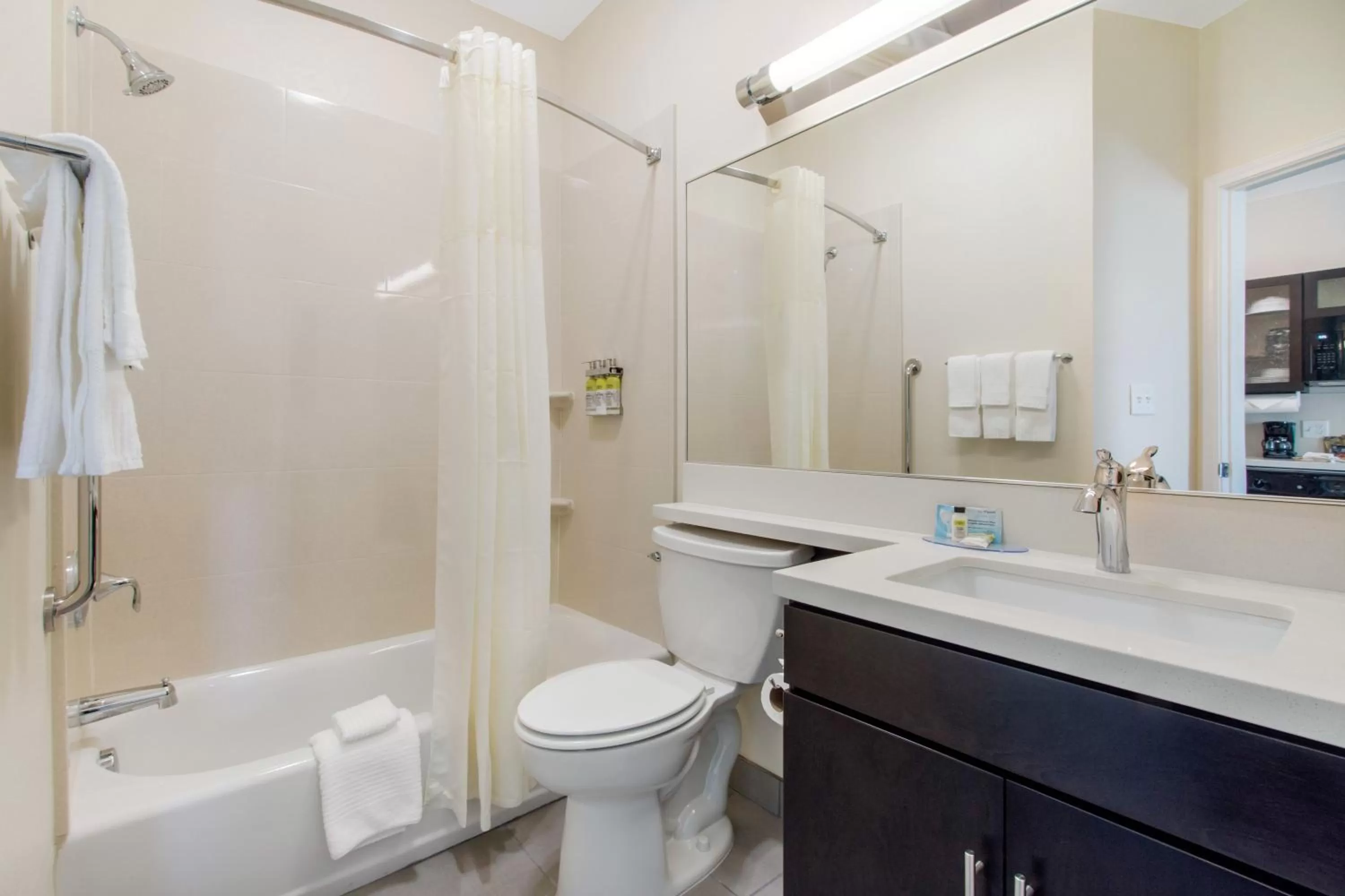 Bathroom in Candlewood Suites - San Antonio Lackland AFB Area by IHG