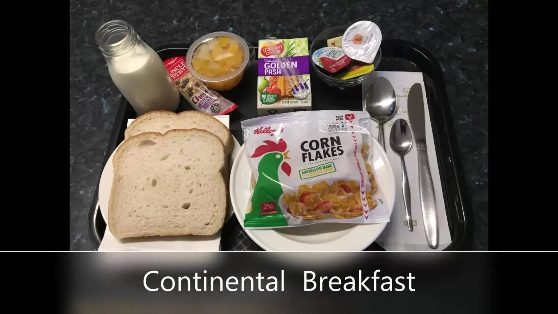 Continental breakfast in Camellia Motel