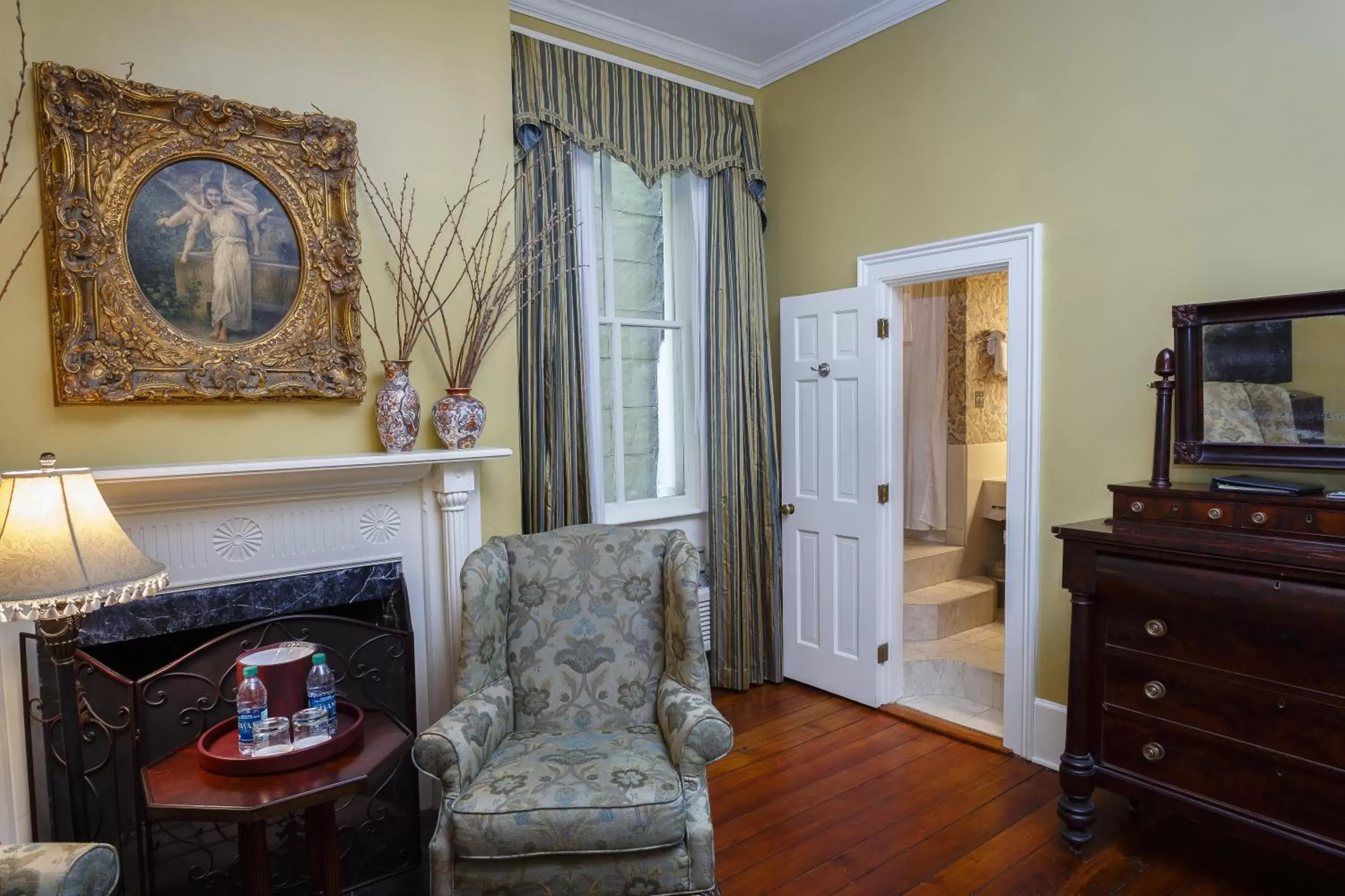 Decorative detail, Seating Area in Eliza Thompson House, Historic Inns of Savannah Collection