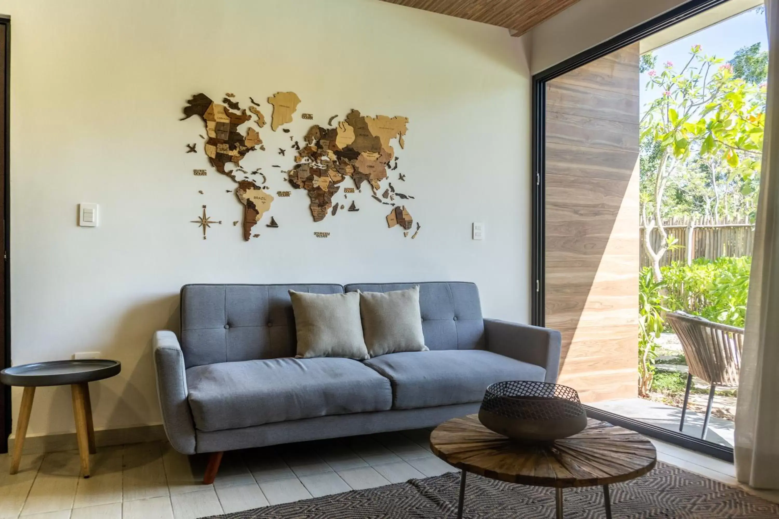 Living room, Seating Area in Luxury Condos Macondo Tulum