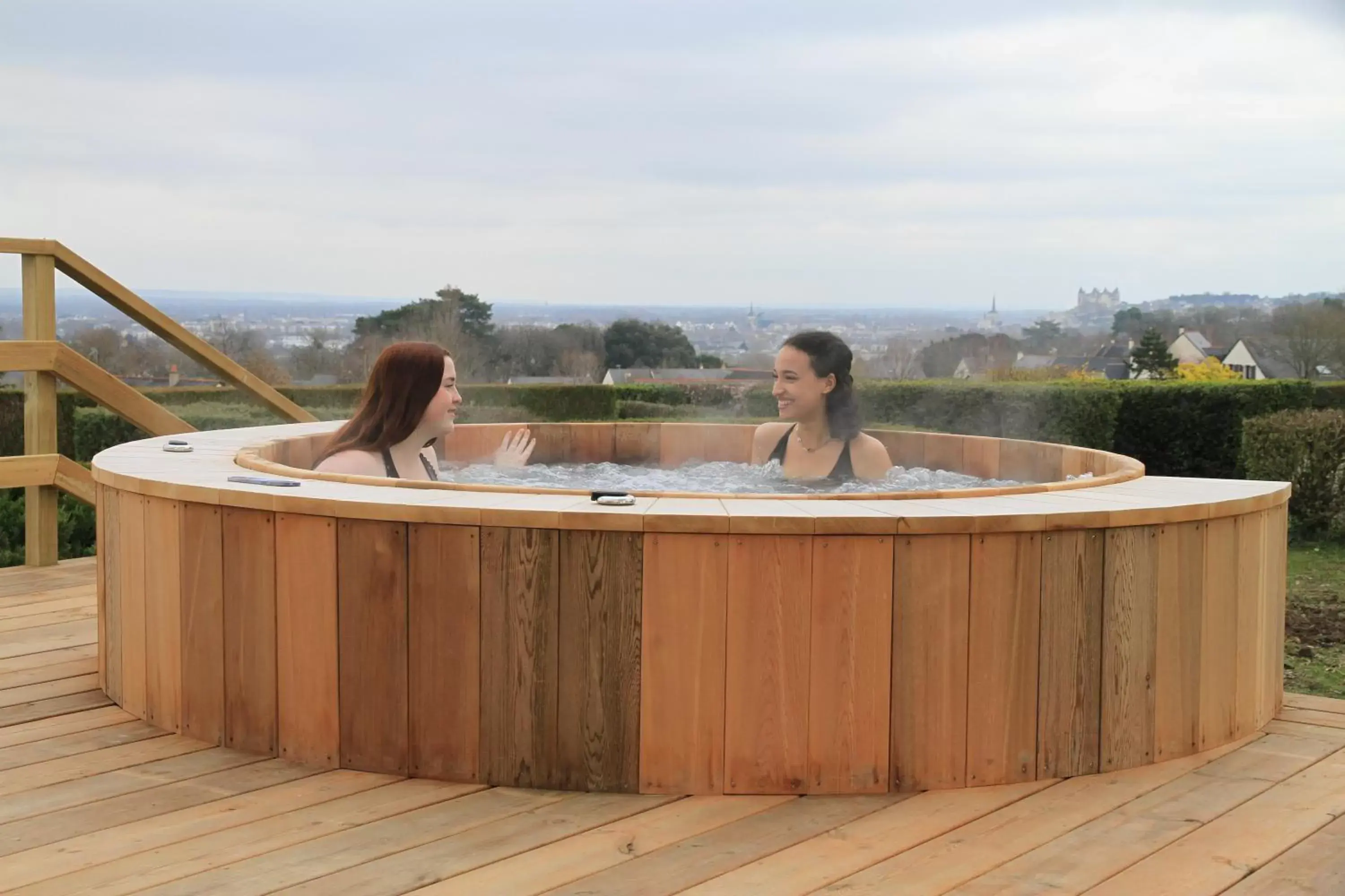 Hot Tub in Les Terrasses de Saumur - Hôtel & Appartements - Restaurant & Spa (Logis)