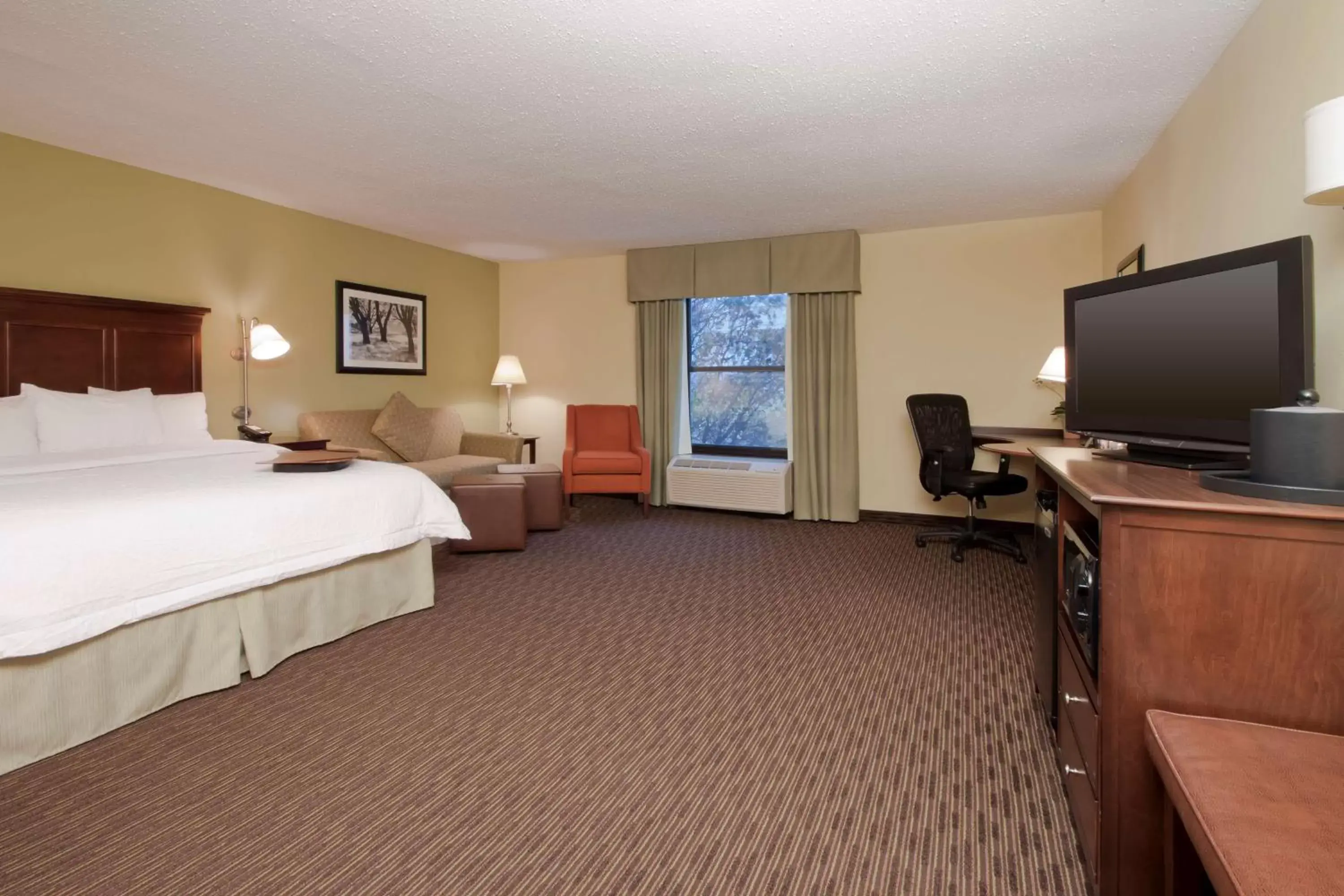 Bed, TV/Entertainment Center in Hampton Inn Indianapolis Northeast/Castleton