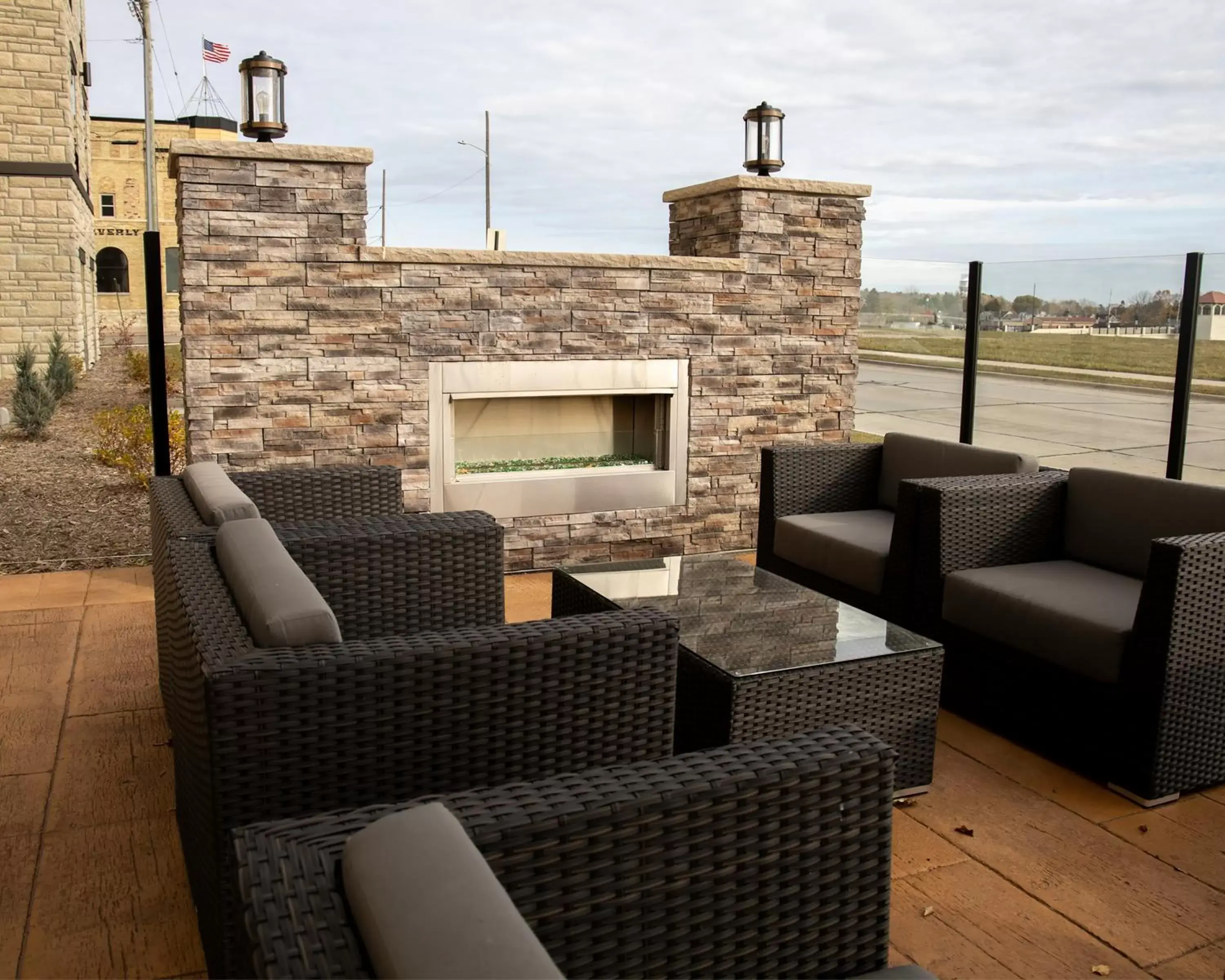 Patio in Cobblestone Hotel & Suites - Two Rivers
