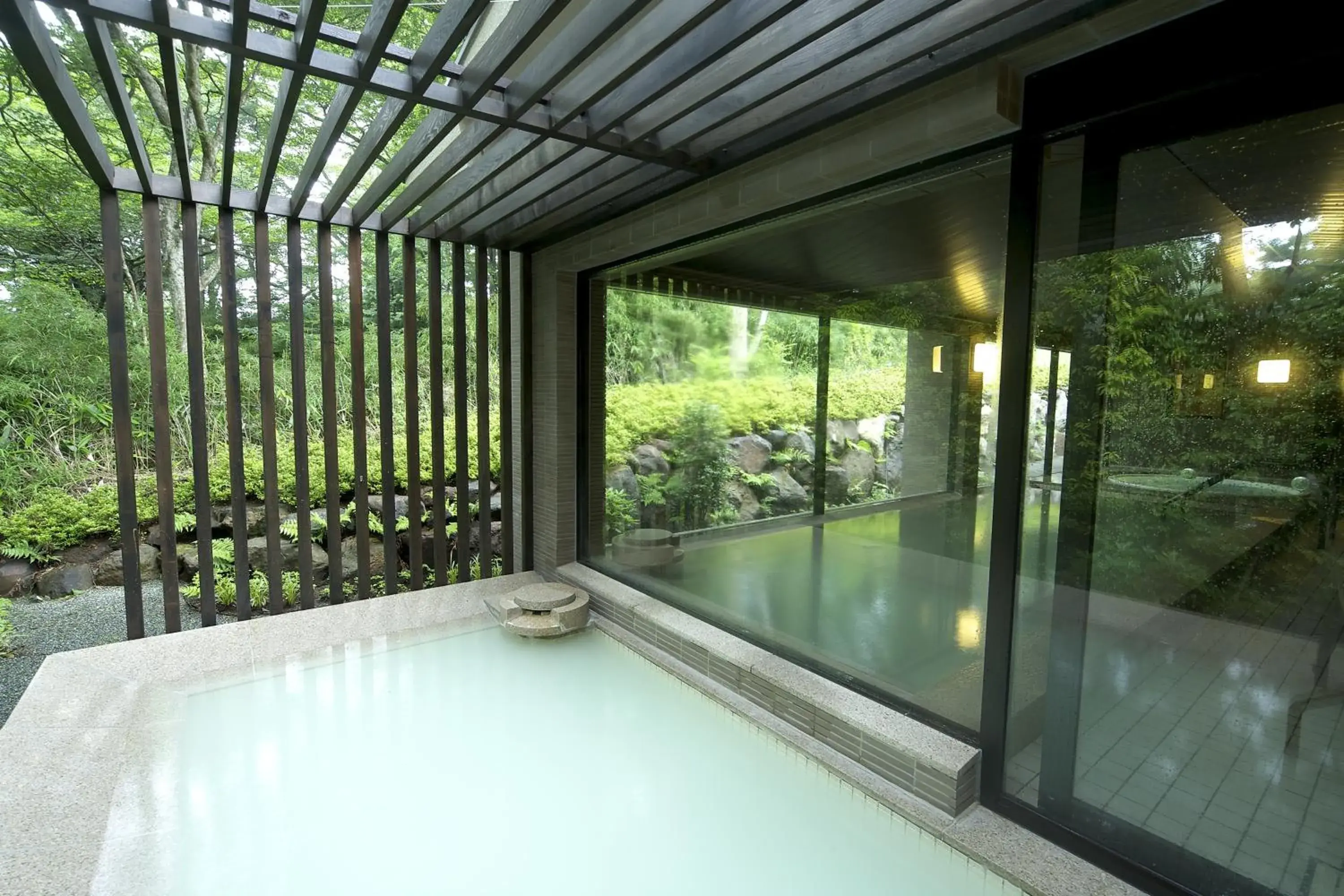 Hot Spring Bath, Swimming Pool in Hakone Highland Hotel