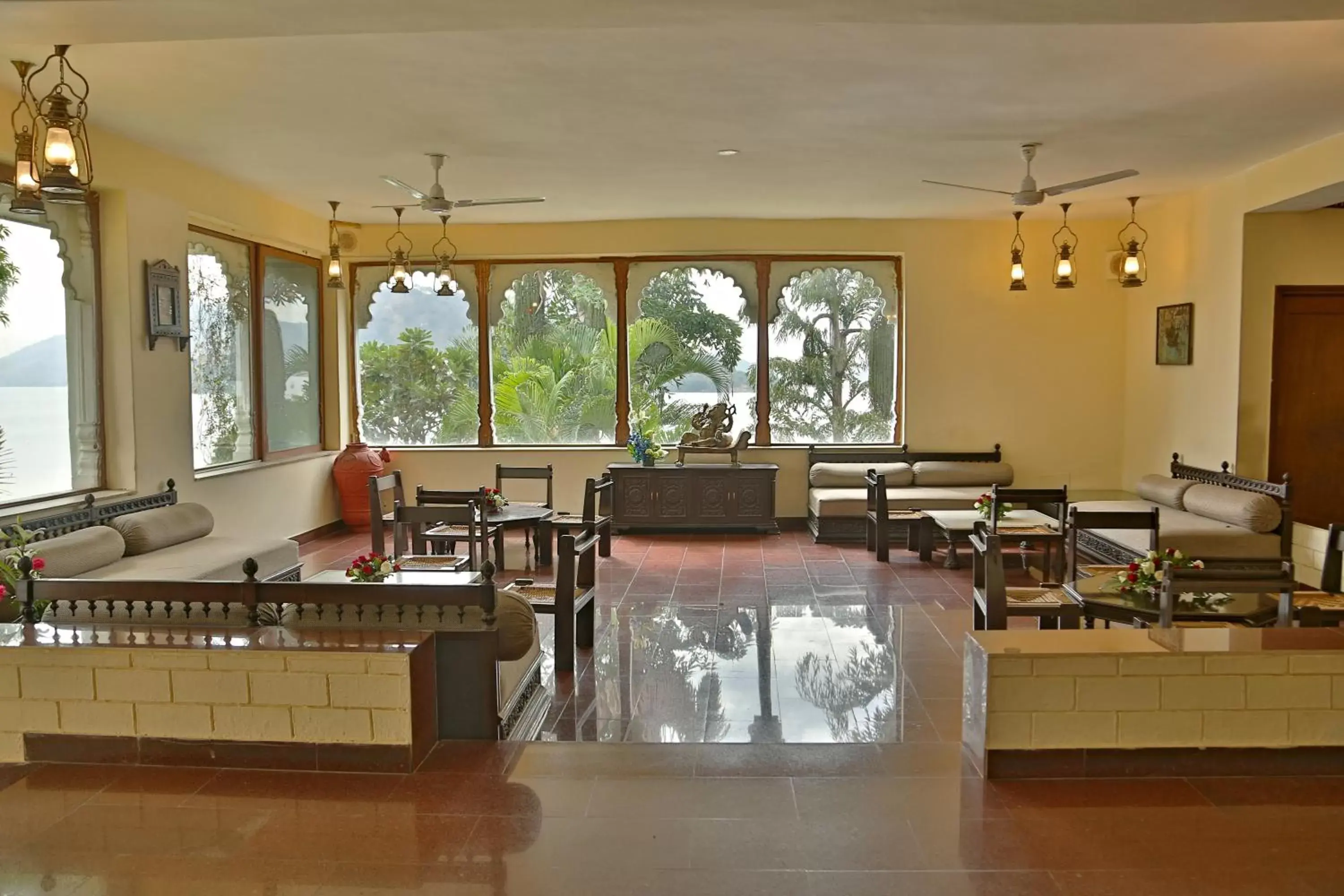 BBQ facilities in Jaisamand Island Resort