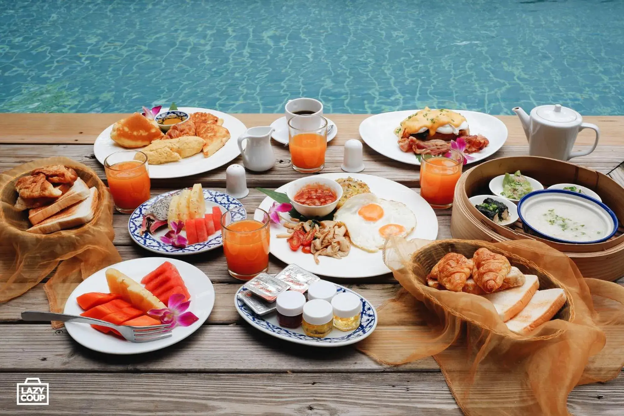 Asian breakfast, Breakfast in Tango Luxe Beach Villa, Koh Samui - SHA Extra Plus