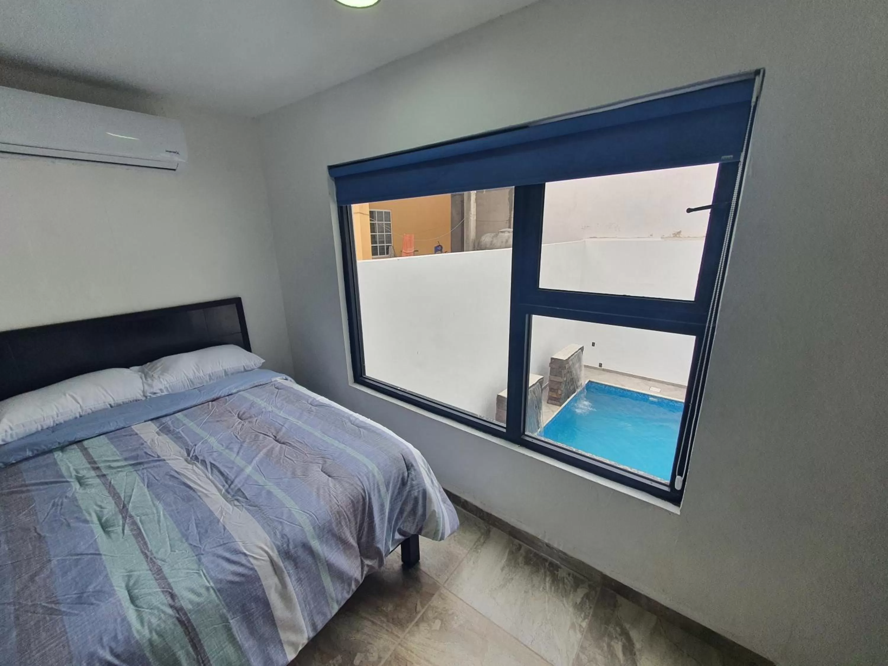 Pool view, Bed in FIESTA MIRAMAR