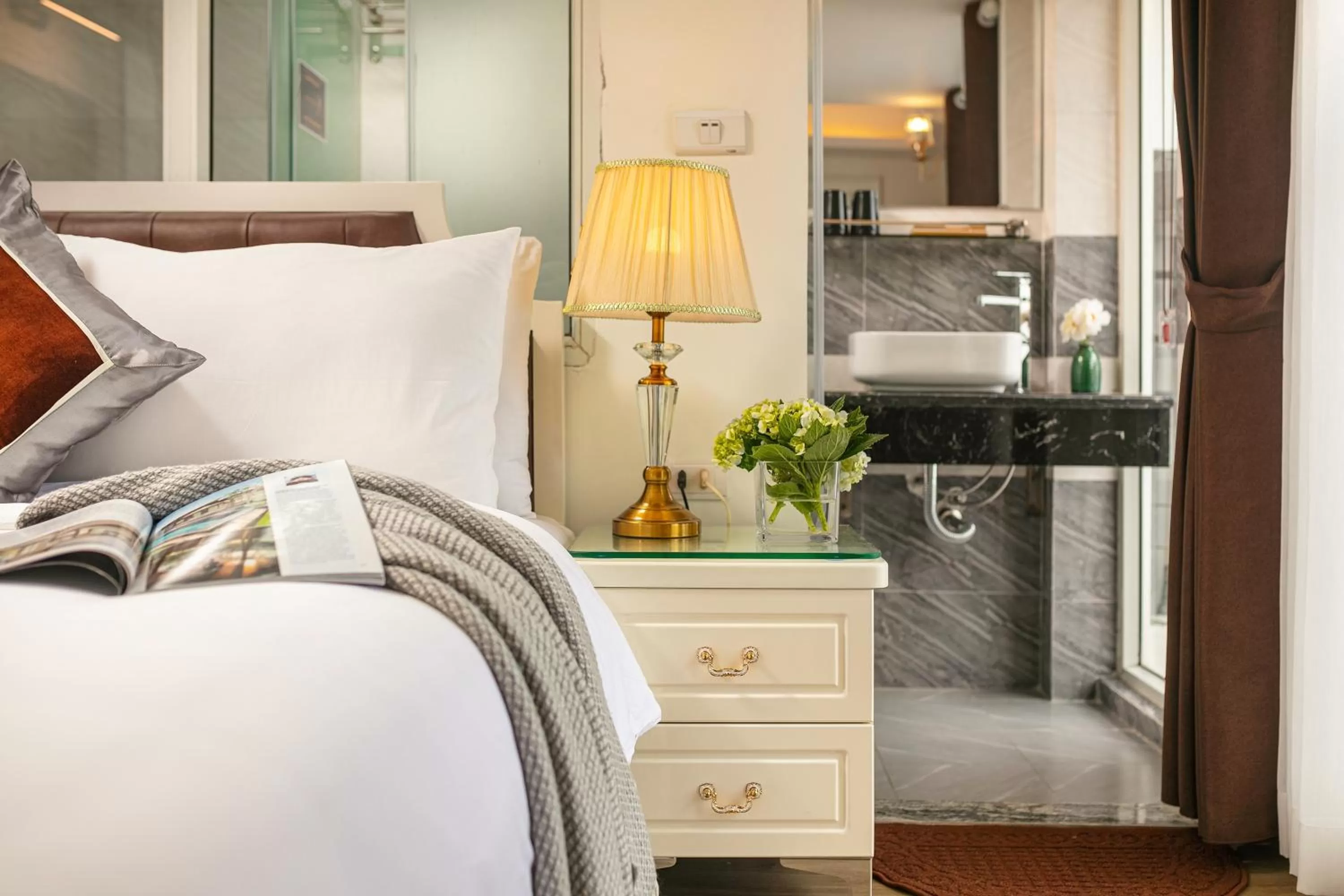 Bed in TrangTrang Classy Hotel