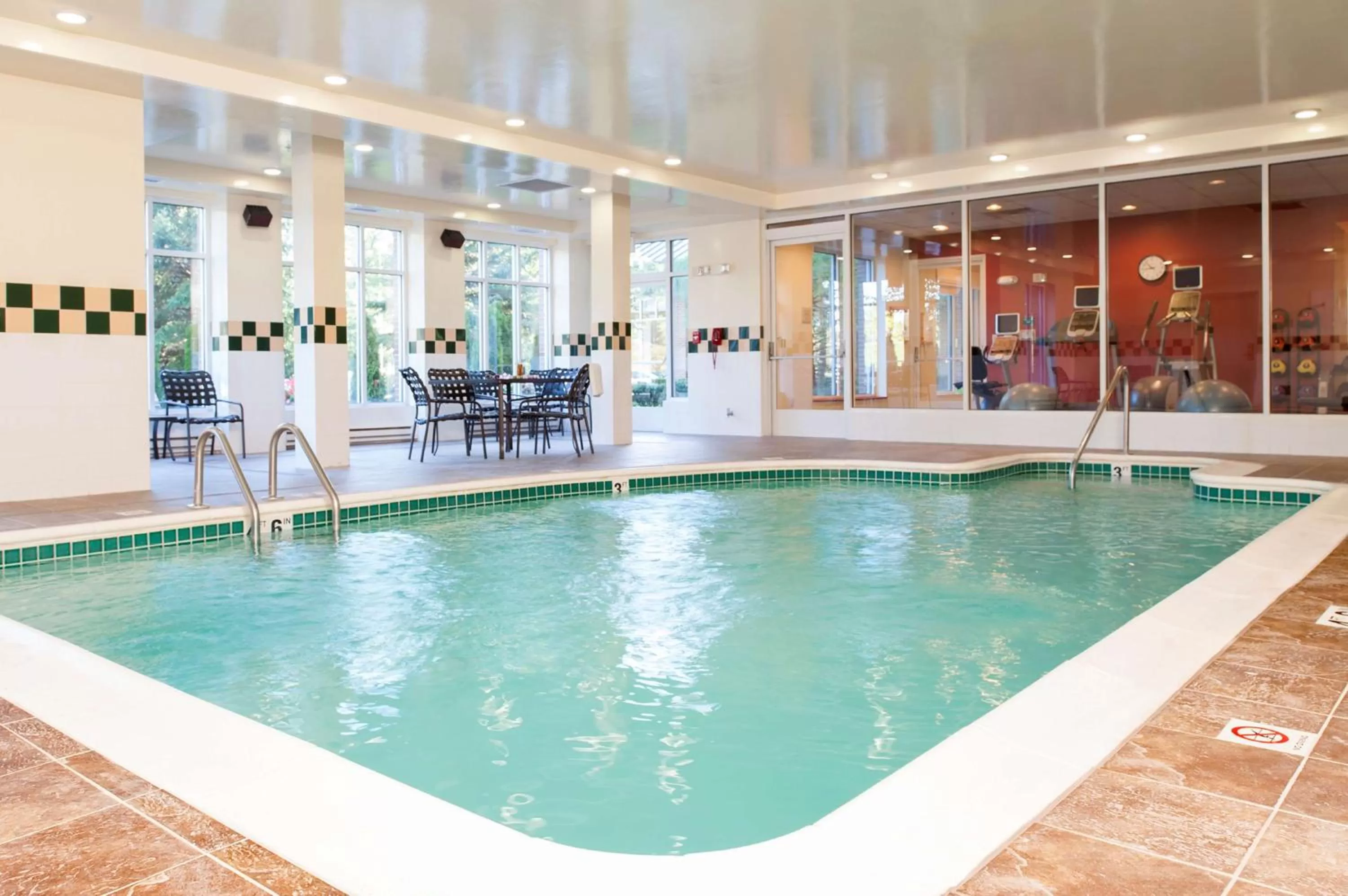 Pool view in Hilton Garden Inn Plymouth