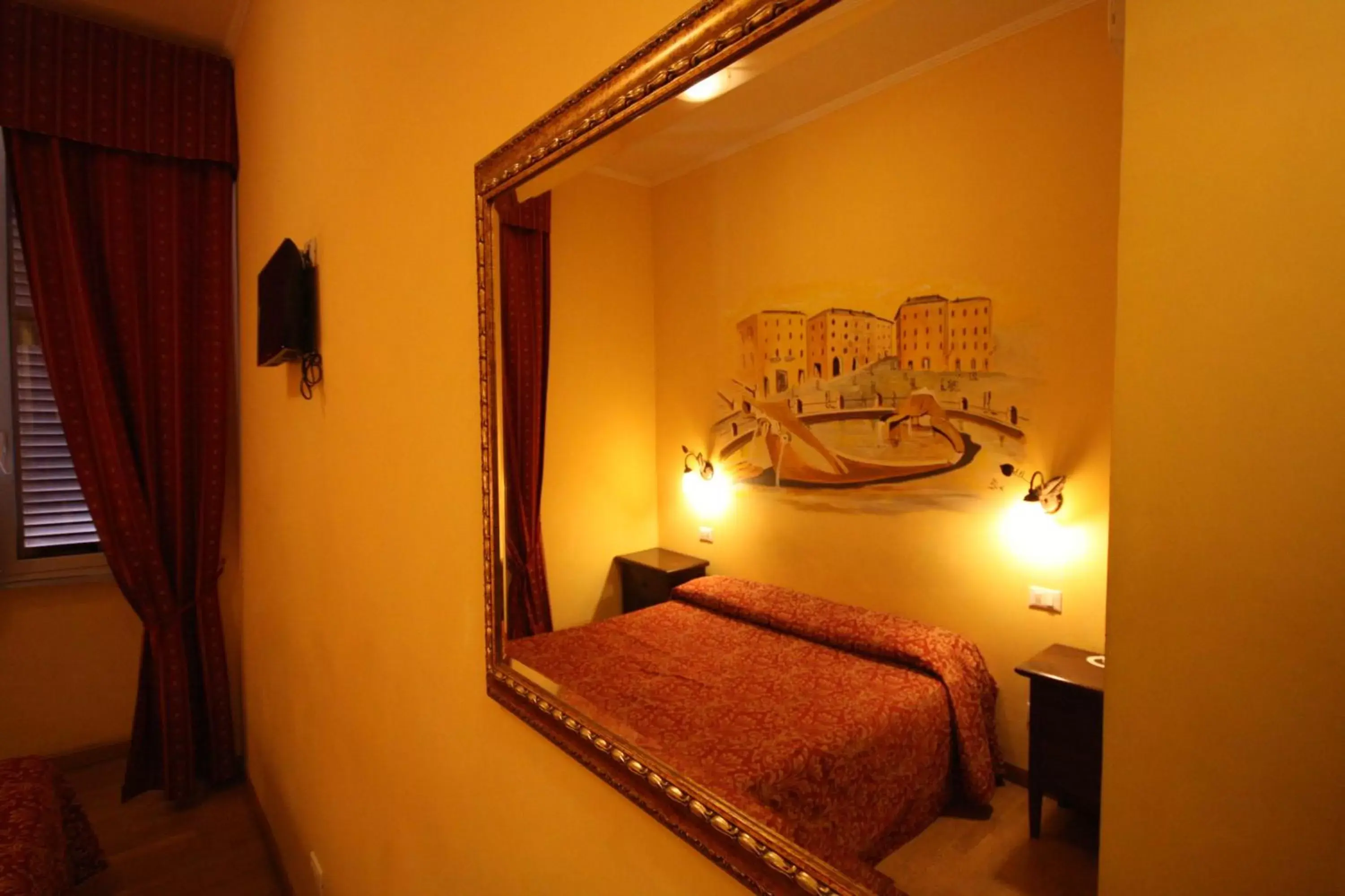 Decorative detail, Bed in Hotel Cherubini