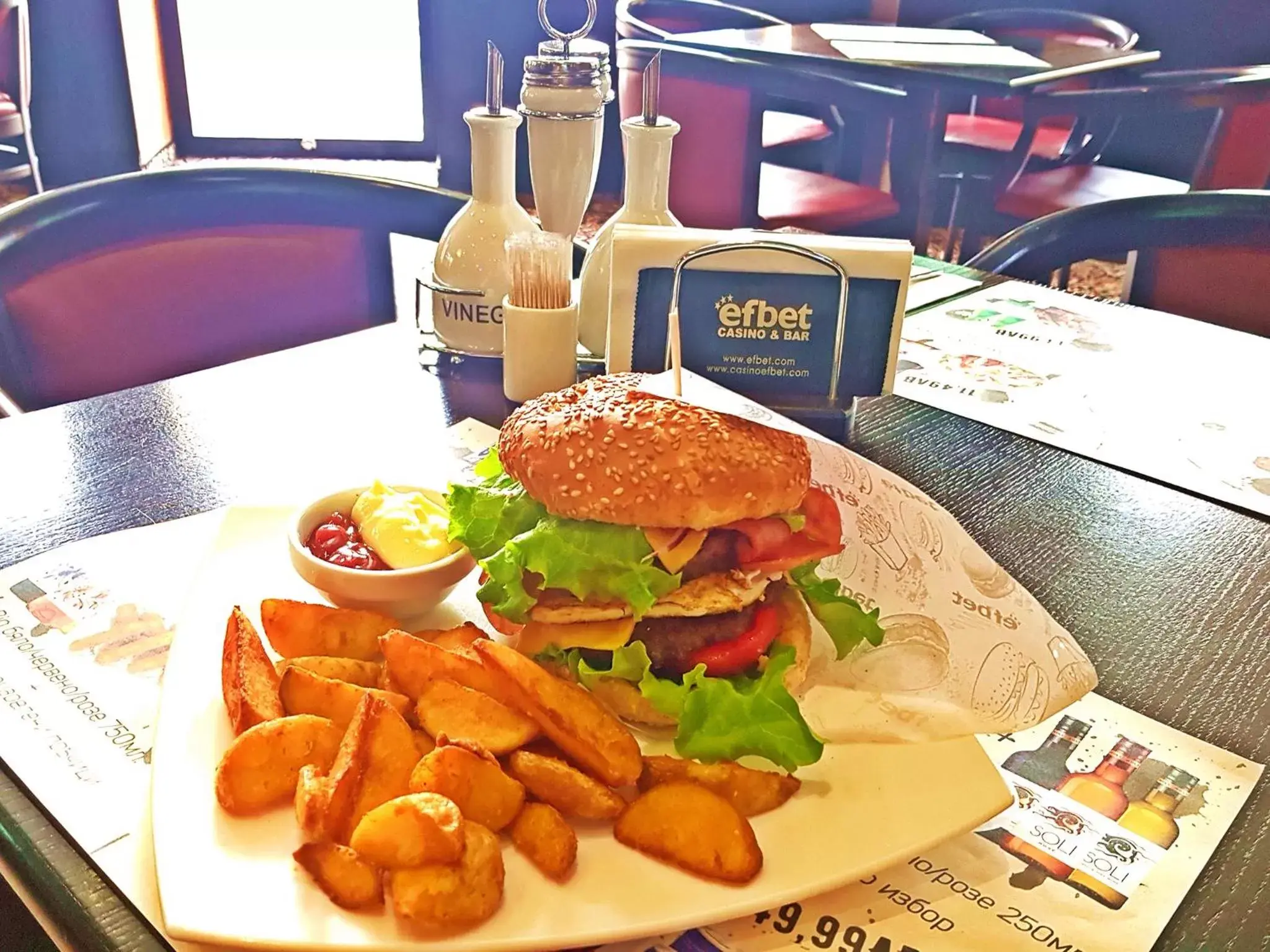 Food close-up in Efbet Hotel