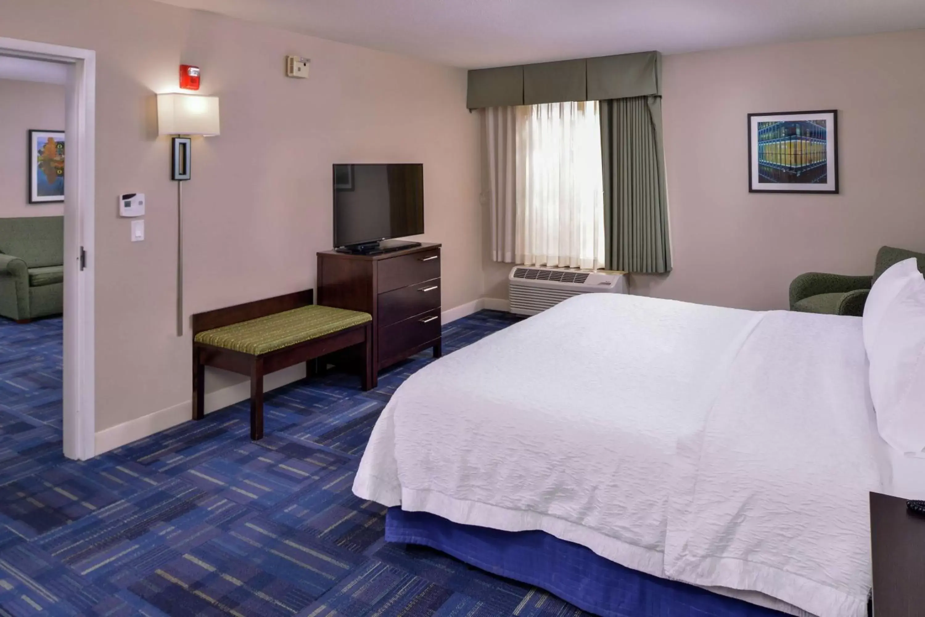 Bedroom, TV/Entertainment Center in Hampton Inn Eugene