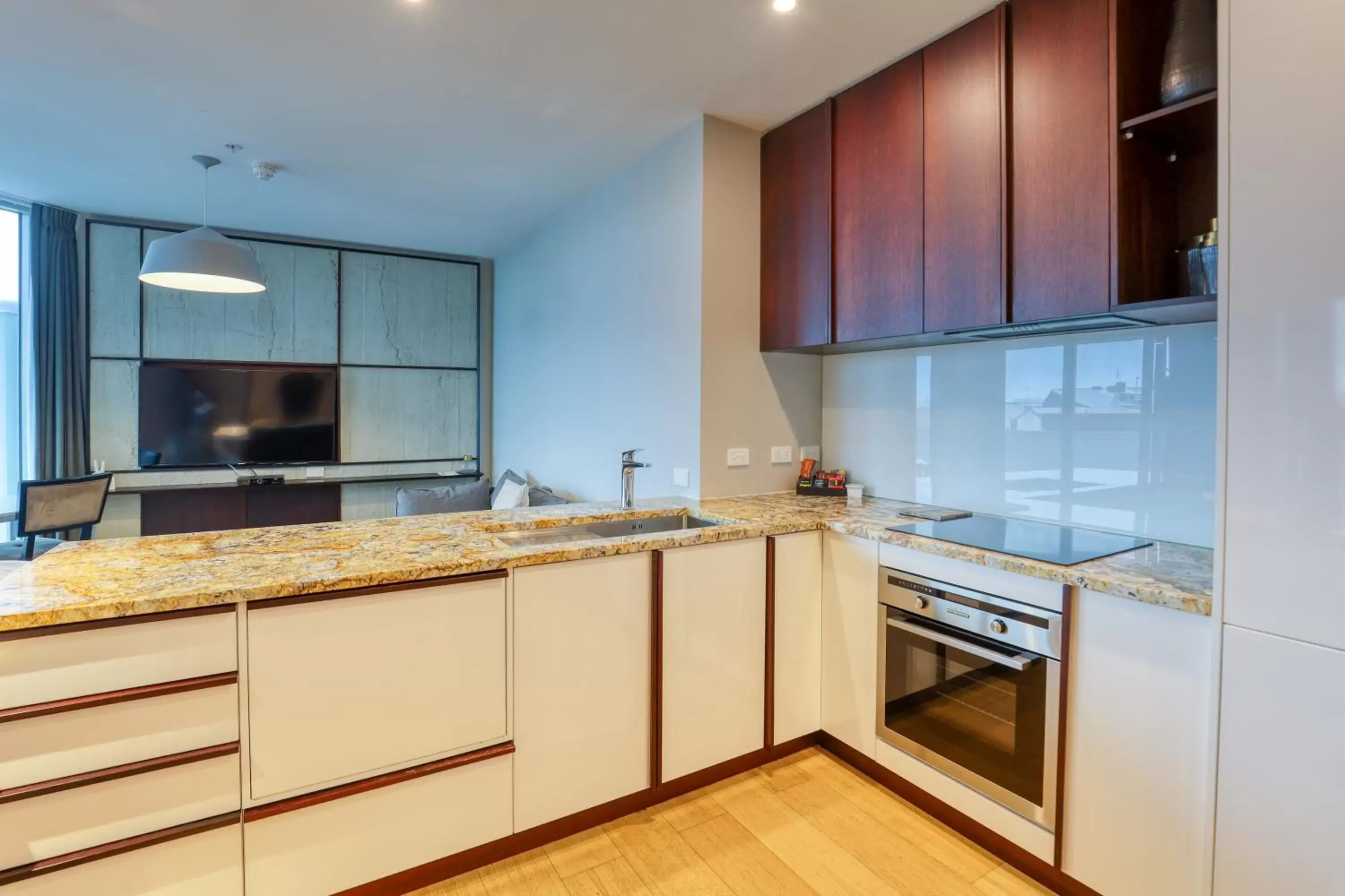 kitchen, Kitchen/Kitchenette in Ramada Suites by Wyndham Nautilus Orewa