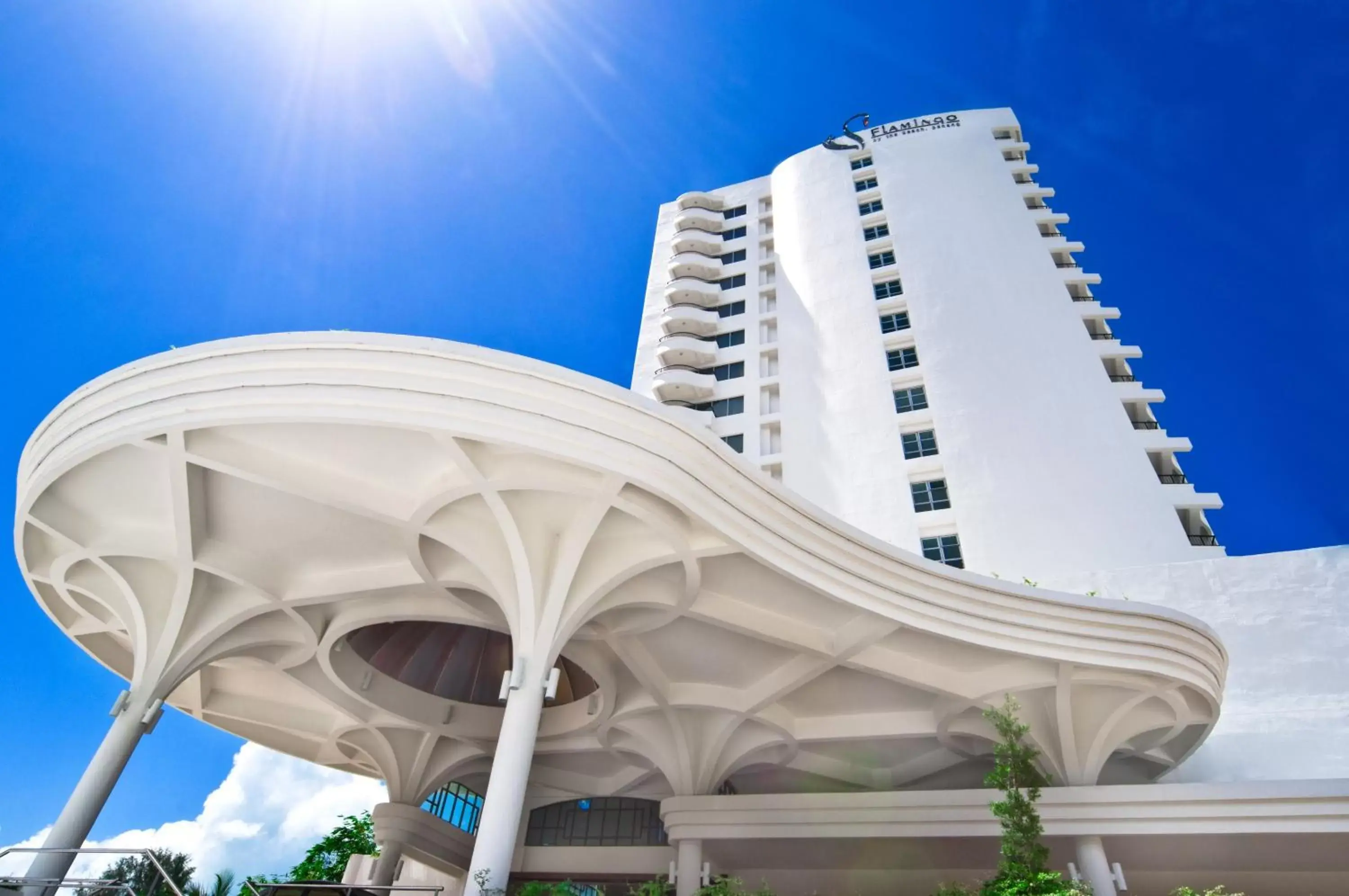 Facade/entrance in Flamingo Hotel by the Beach, Penang