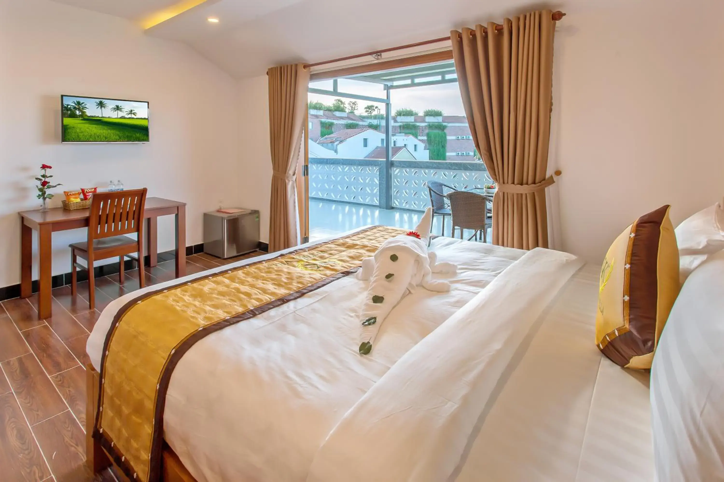Balcony/Terrace, Bed in Hoi An Vi Khoa Villa Balcony/Terrace, Bed in Hoi An Vi Khoa Villa