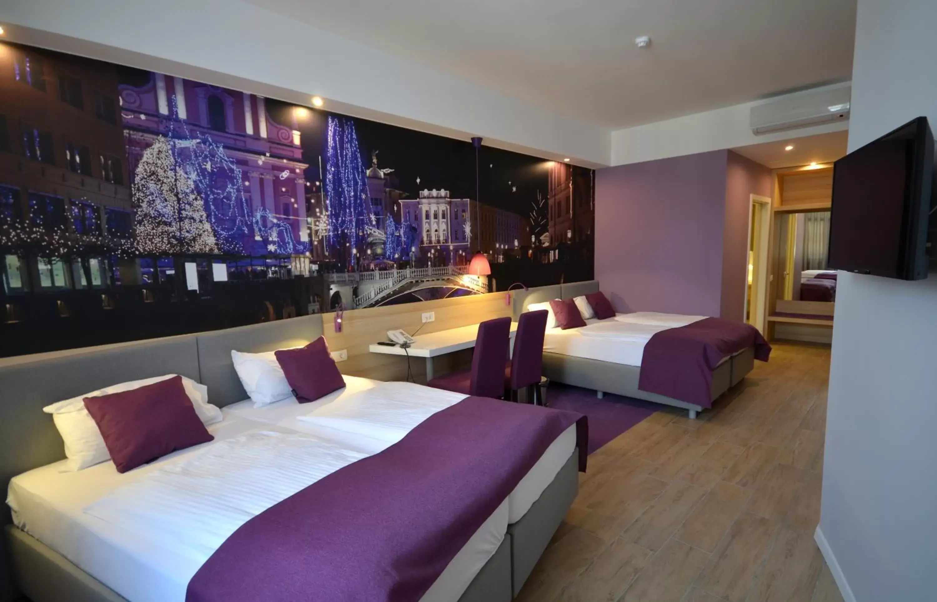 Bed in Hotel Emonec Bed in Hotel Emonec