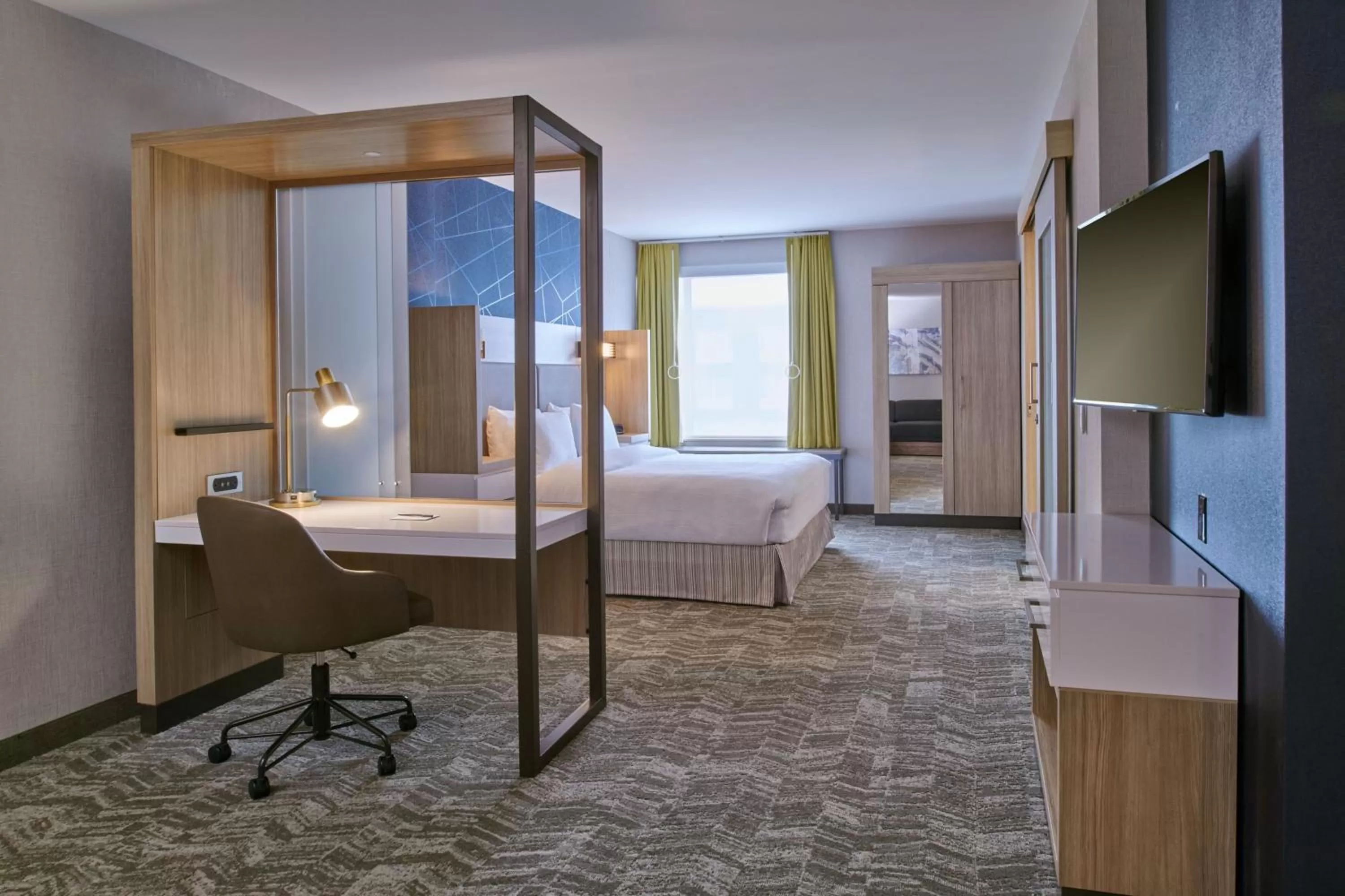 Bedroom, Bed in SpringHill Suites by Marriott Detroit Dearborn