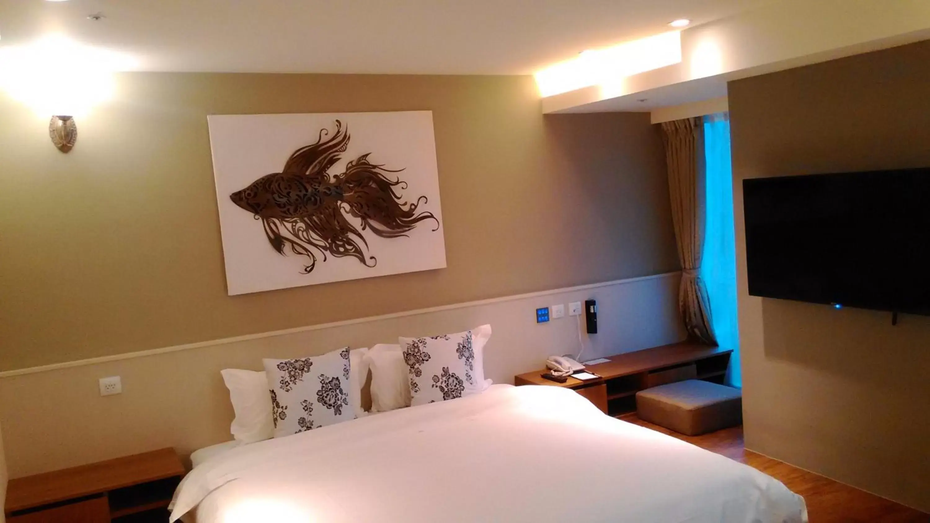 Decorative detail, Bed in Walker Hotel. Ximen